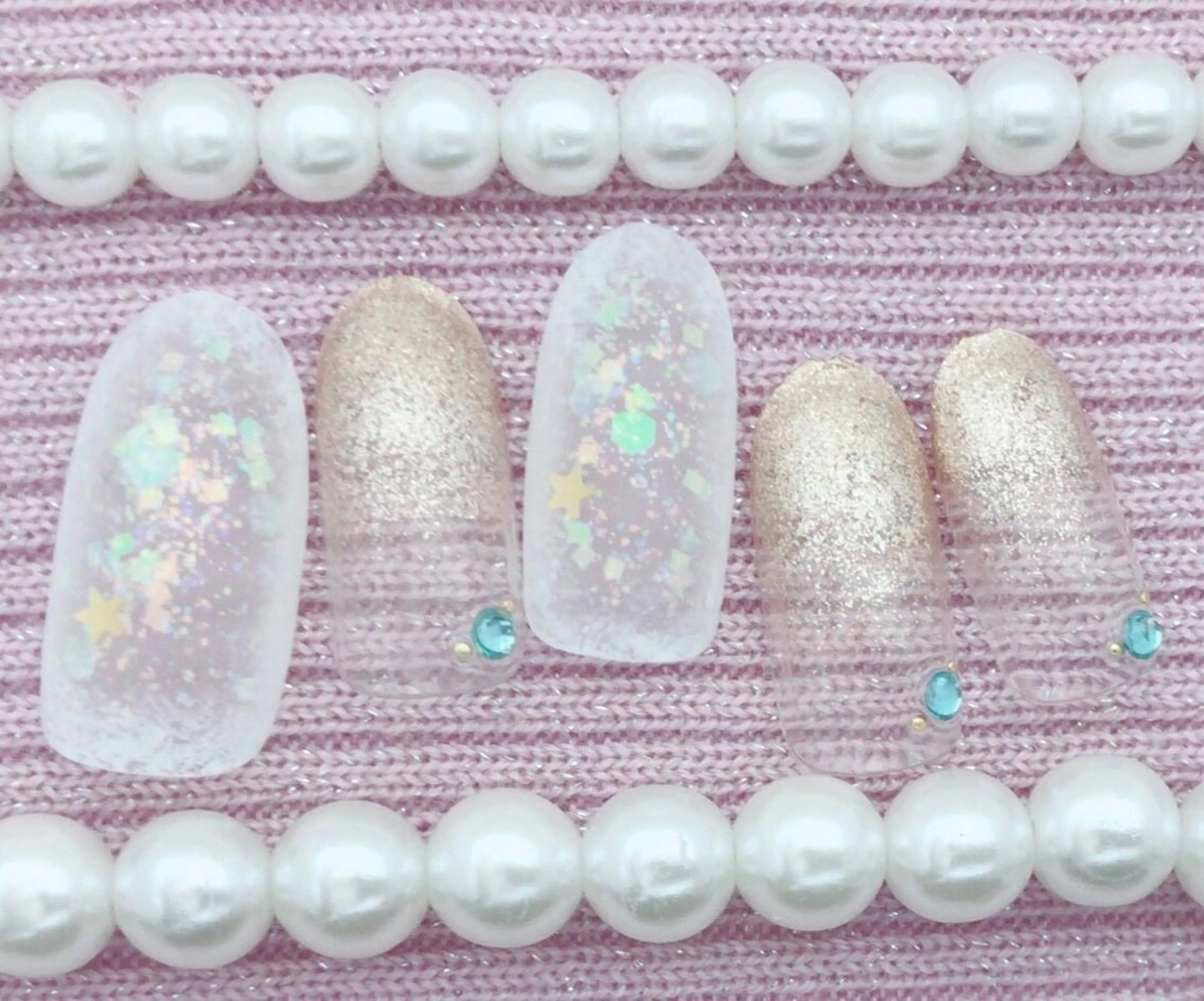 ネイル ストーンネイル Verest 西荻窪のネイルデザイン