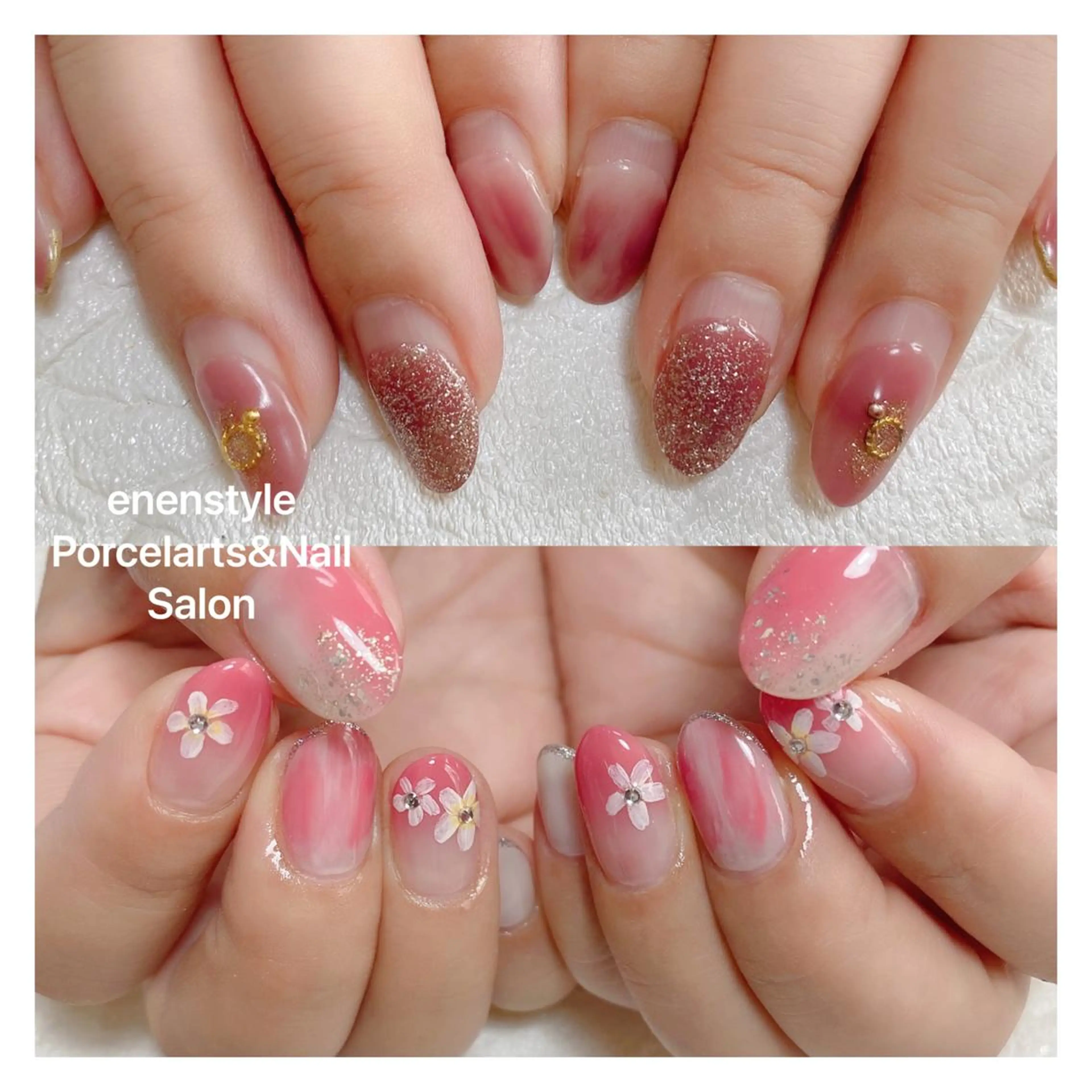 ミディアム ネイル ハンドネイル 👑enen style👑のネイルデザイン