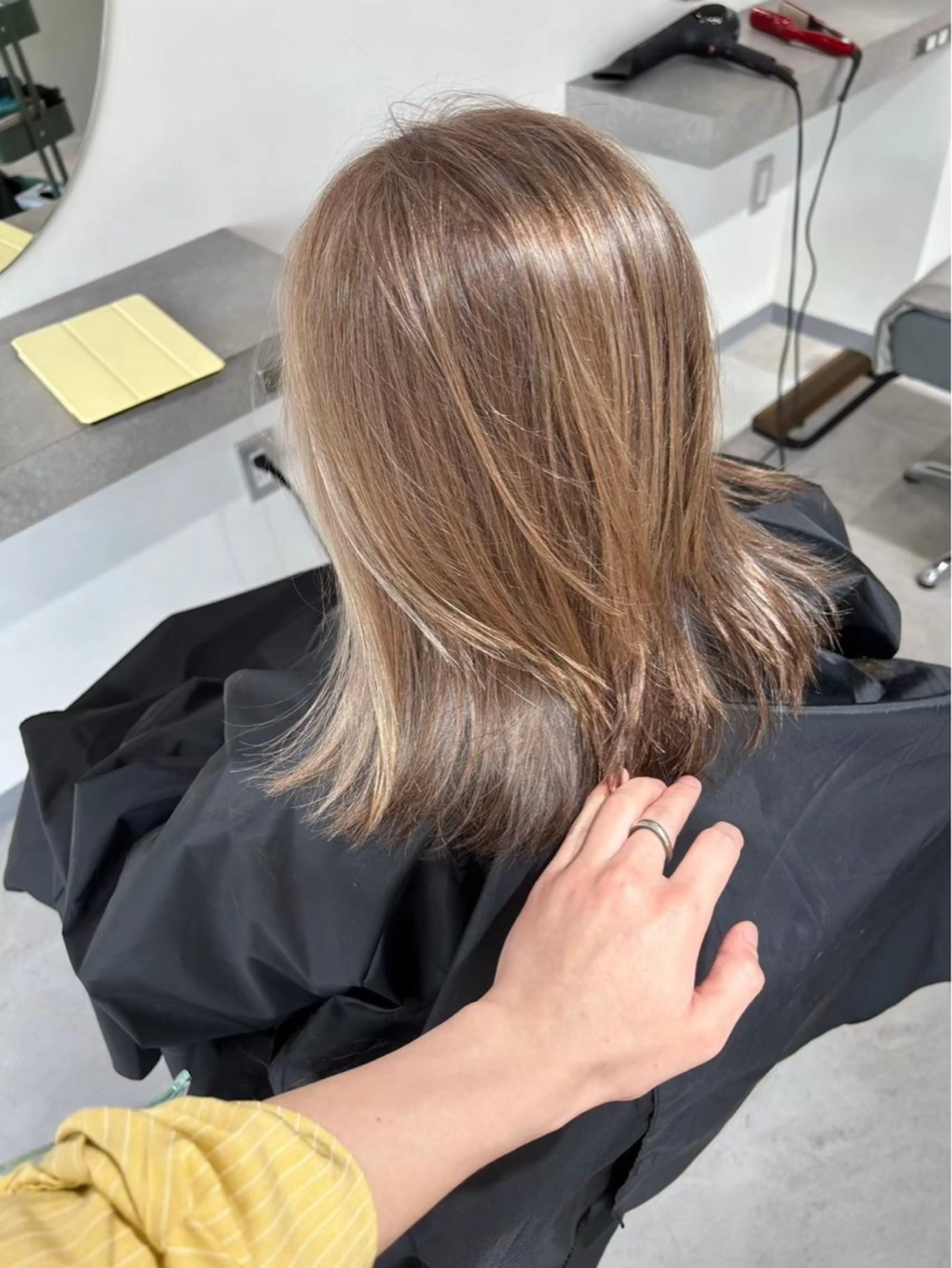 ミディアム カラー 白髪ぼかし¦中央林間 ¦柳川拓哉のヘアスタイル