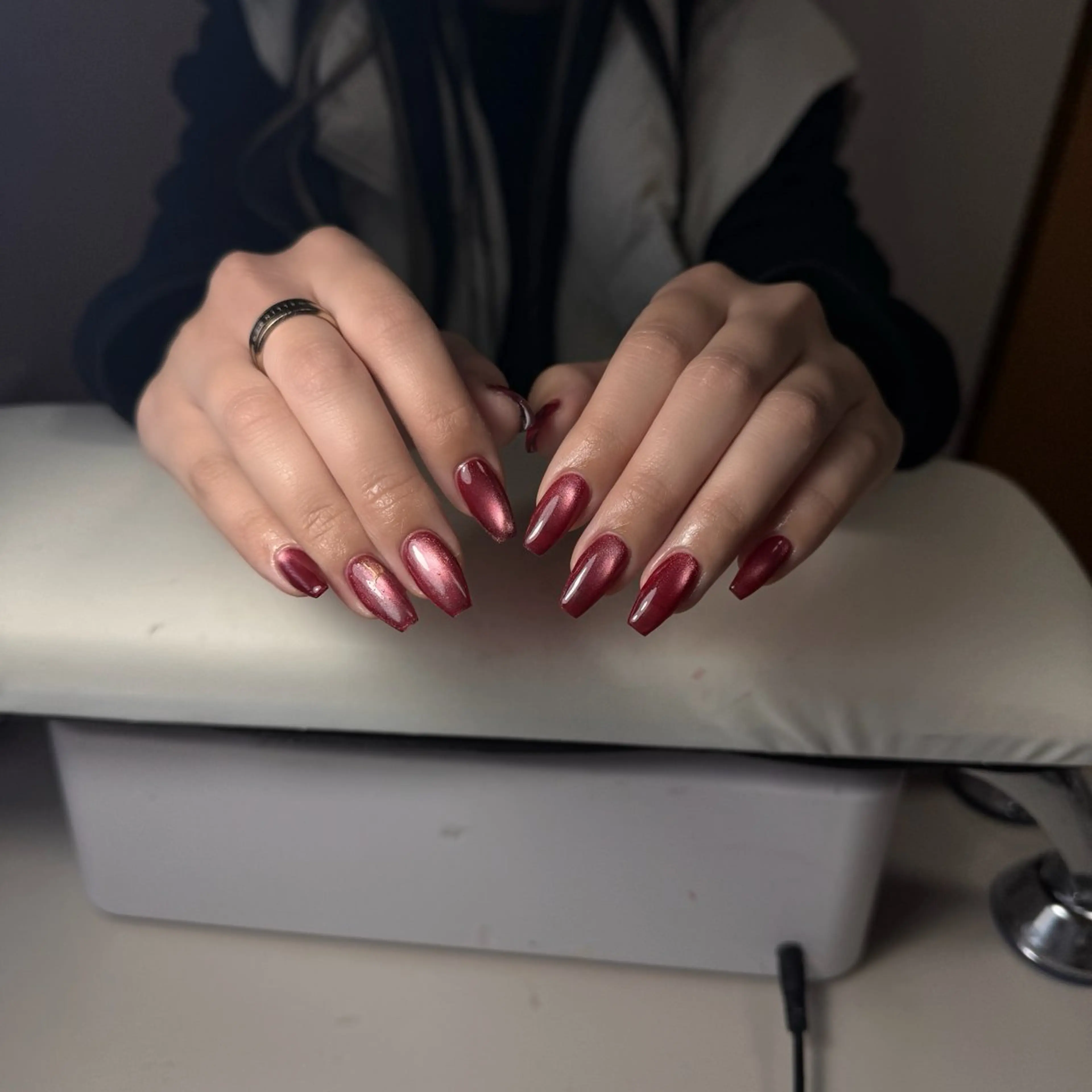 ネイル チークネイル フレンチネイル グラデーション 韓国ネイル マグネットネイル ハンドネイル Hana nail所属・Hana Nailのネイルデザイン