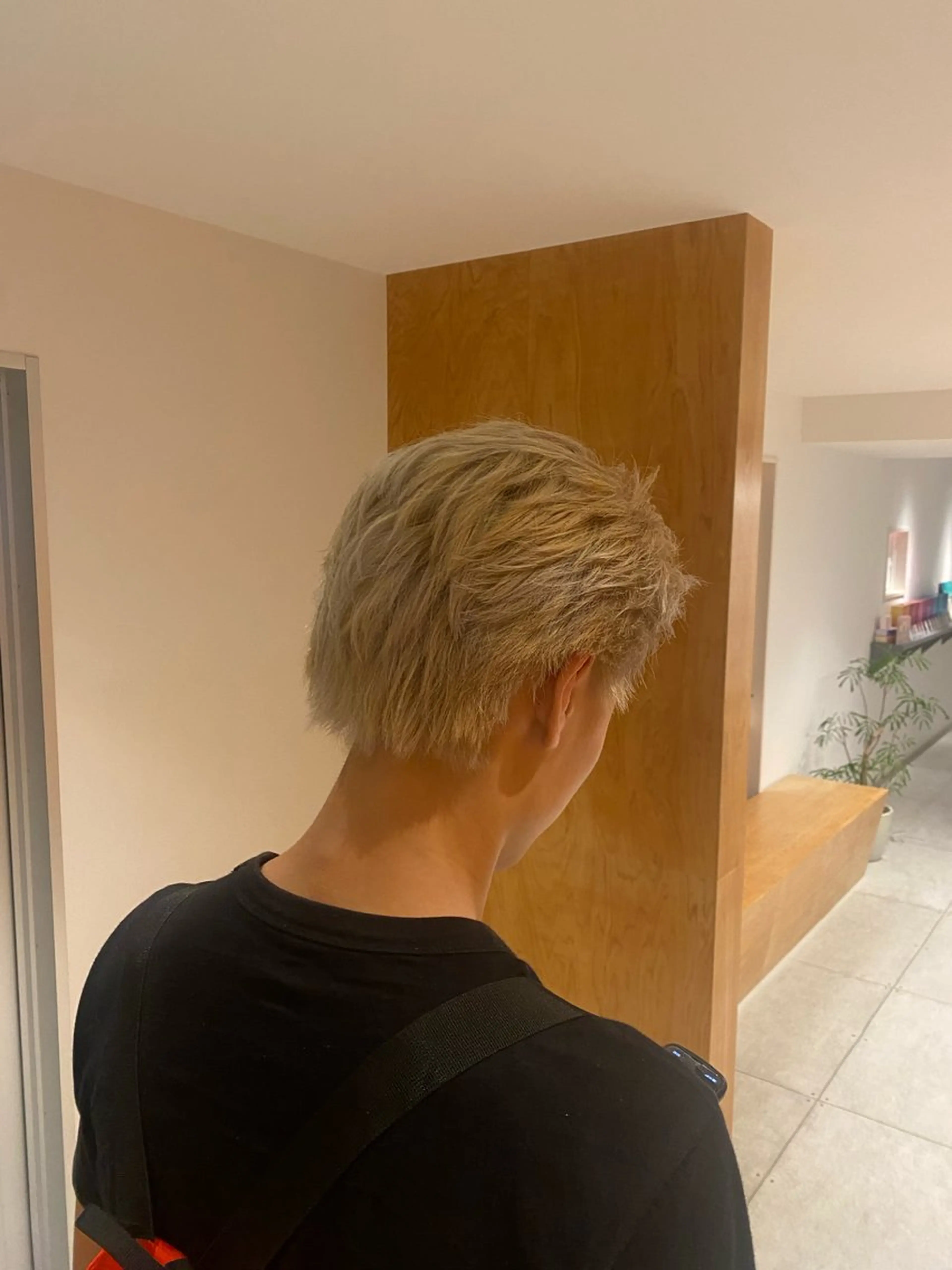 ショート カラー メンズ ブリーチなしカラー/ 顔周りレイヤーのヘアスタイル