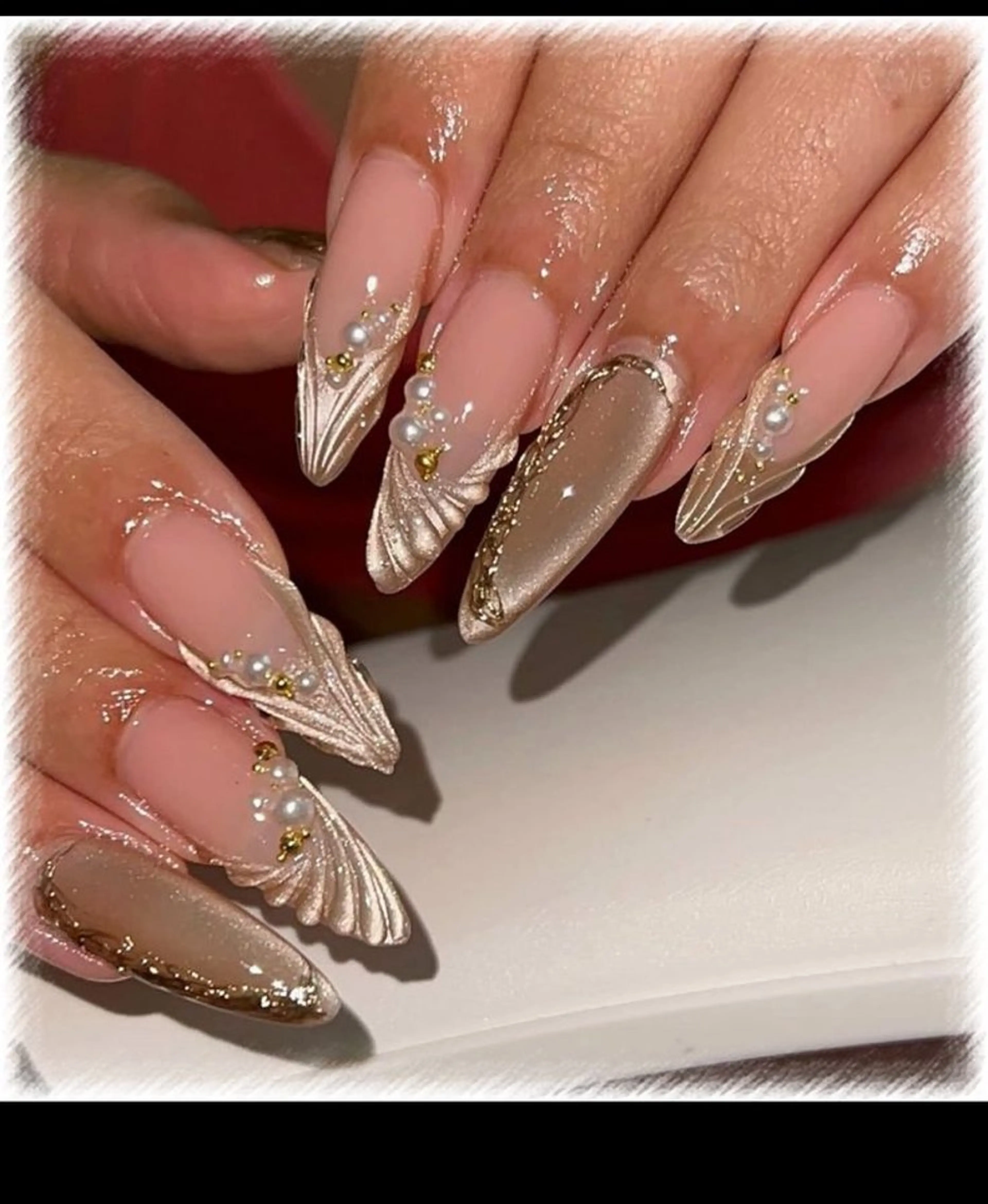 ネイル 長さ出し フレンチネイル グラデーション マグネットネイル オフィスネイル ハンドネイル Lily Lily のネイルデザイン