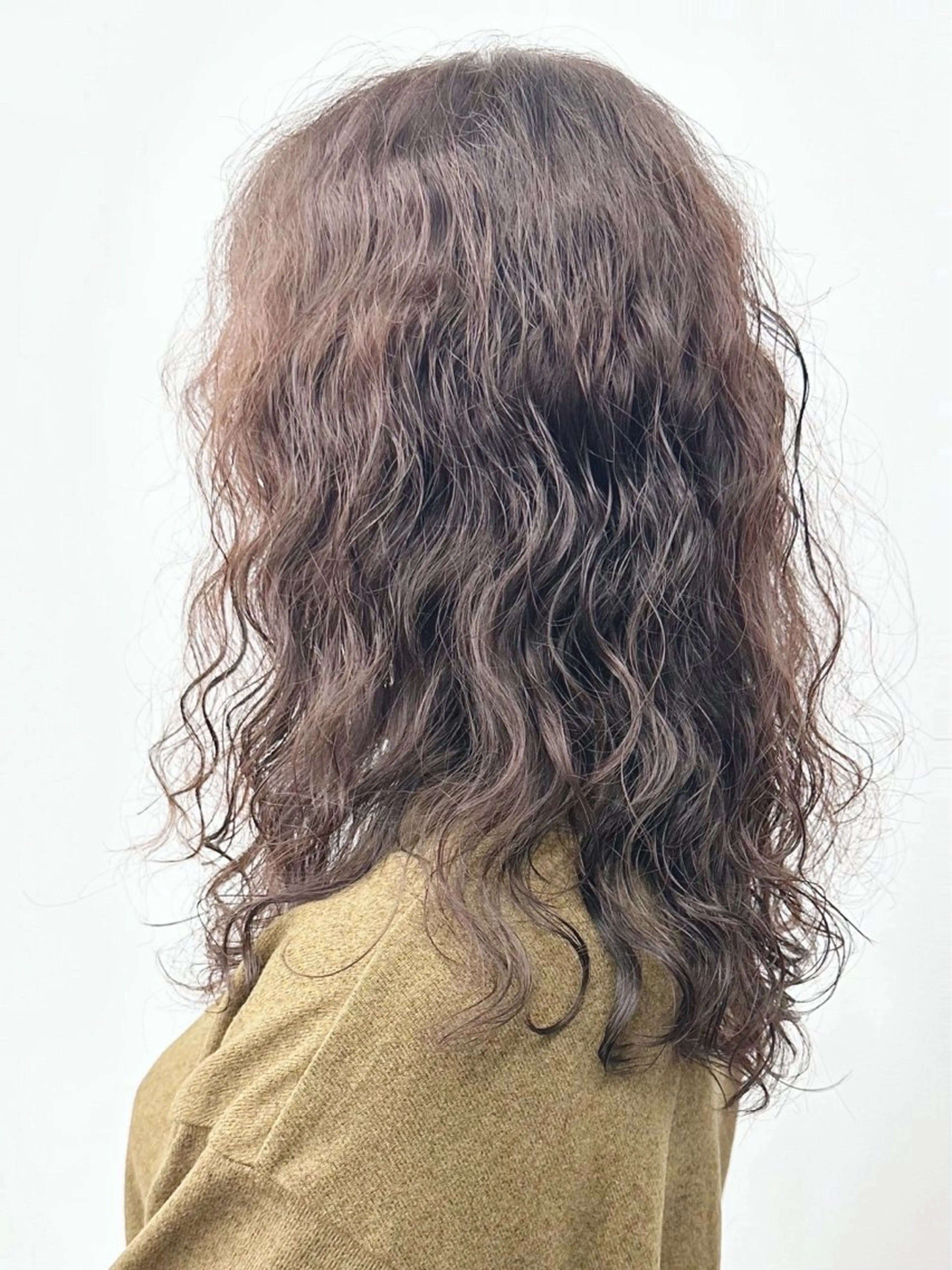 セミロング パーマ カット パーマ 小顔ボブ/お悩み解決 /ボブパーマ/とういのヘアスタイル