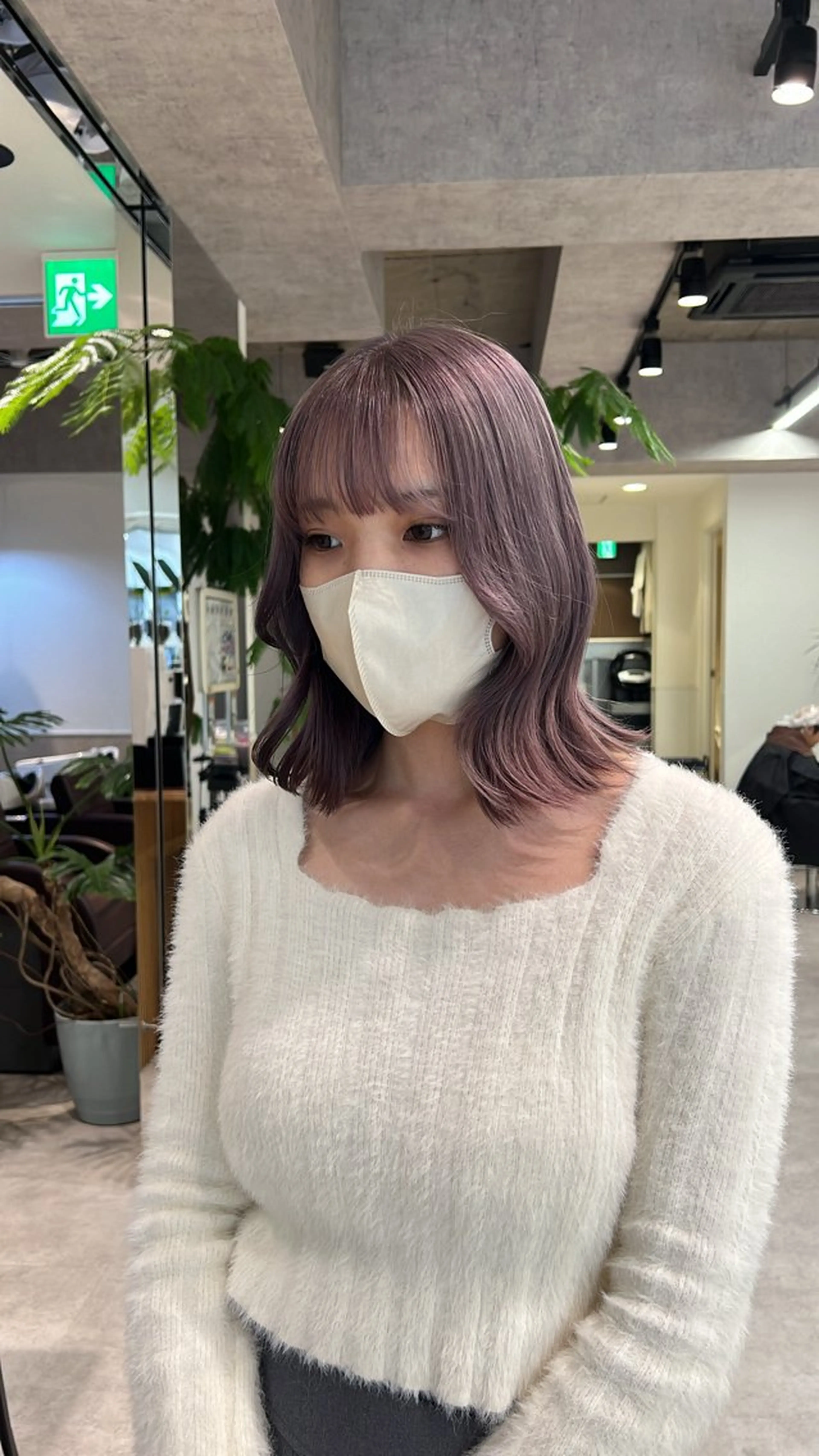 ミディアム カラー グレージュ ラベンダーカラー ラベンダーグレージュ ラベンダーグレー ヘアカラー 透明感カラー/ボブ / MARIE🍇のヘアスタイル