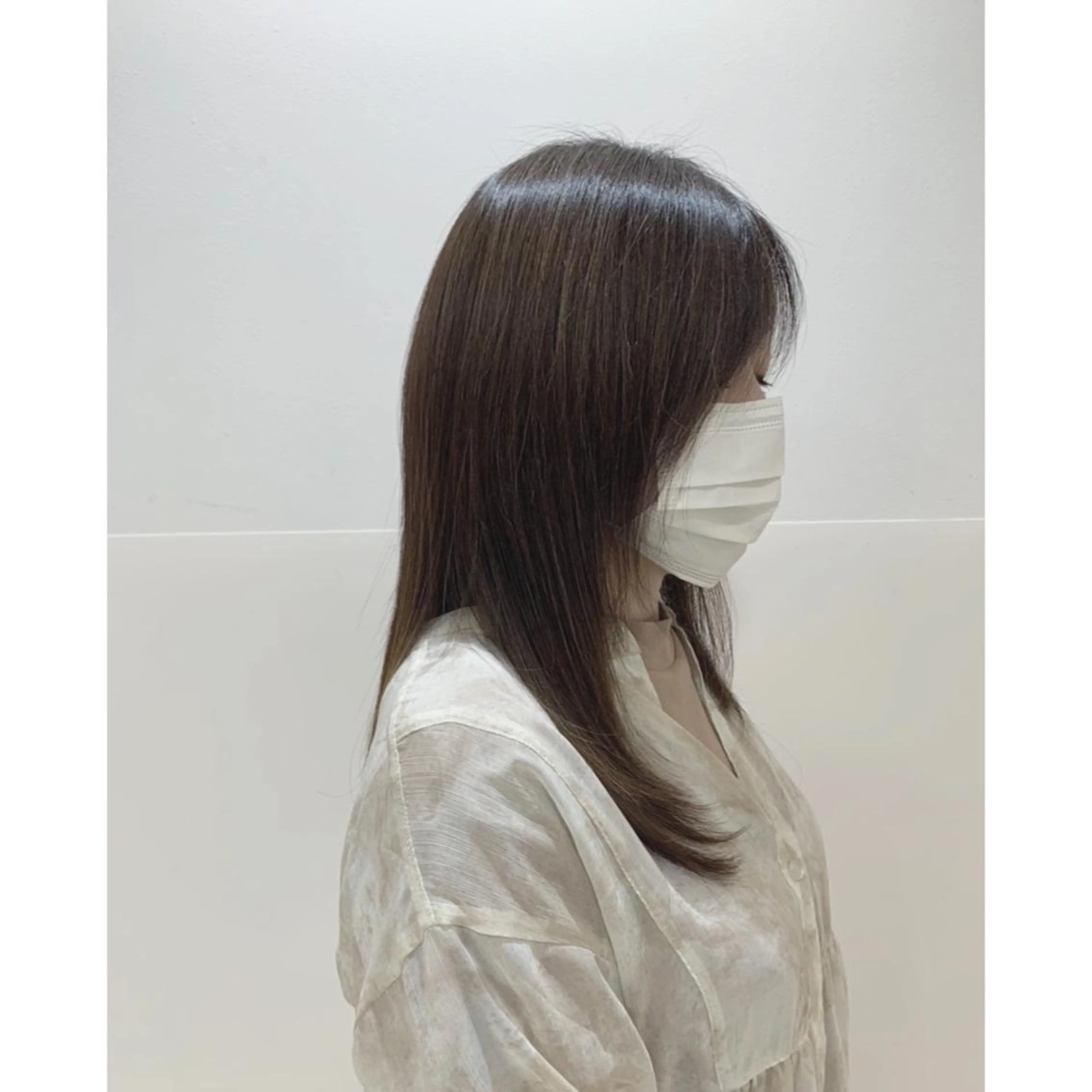 セミロング 韓国ヘア 🎀中川綾乃🎀のヘアスタイル