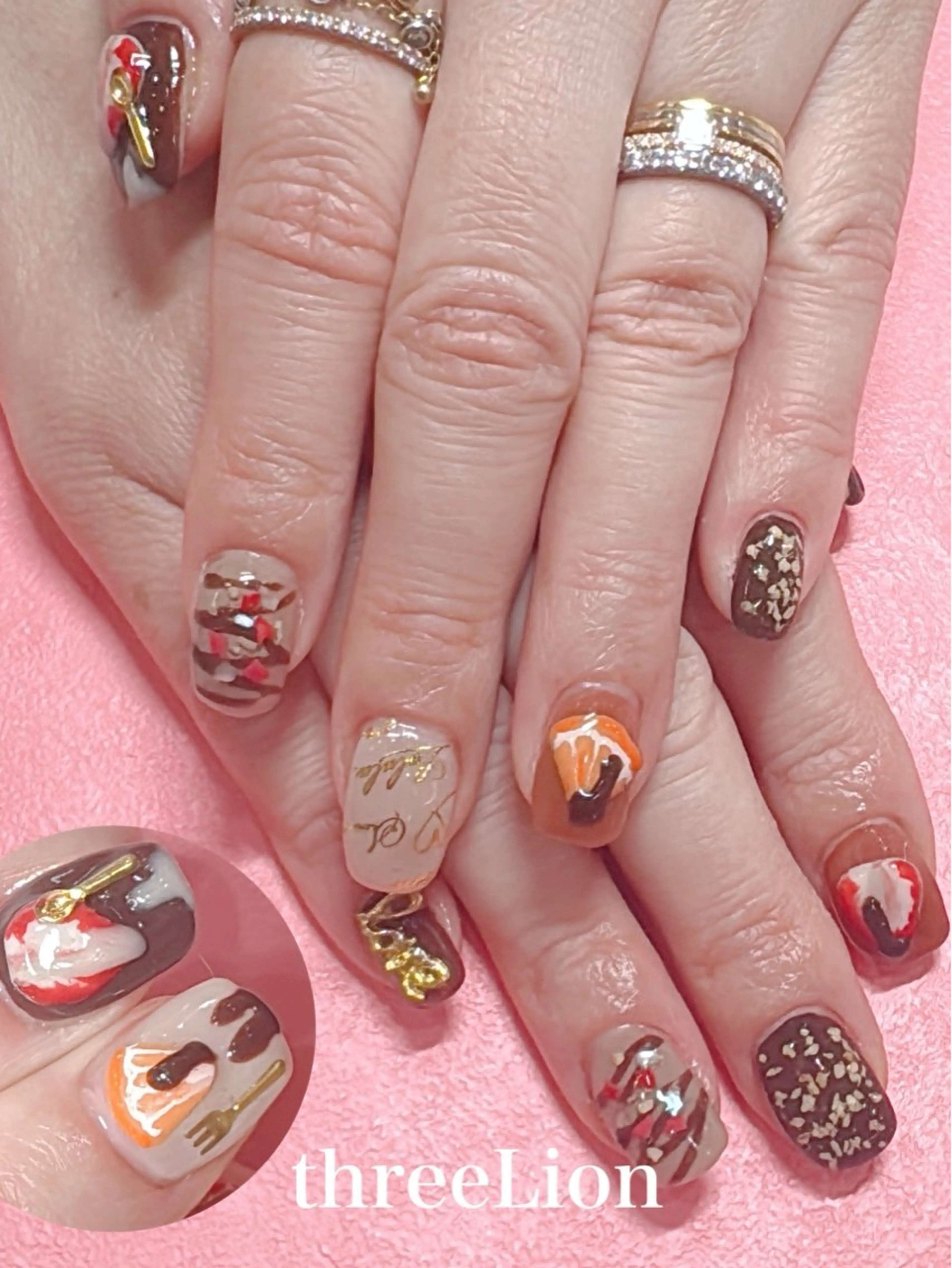 ネイル バレンタイン ハンドネイル threeLion　ネイル&アイラッシュサロン所属・threeLion ネイル&アイラッシュのネイルデザイン