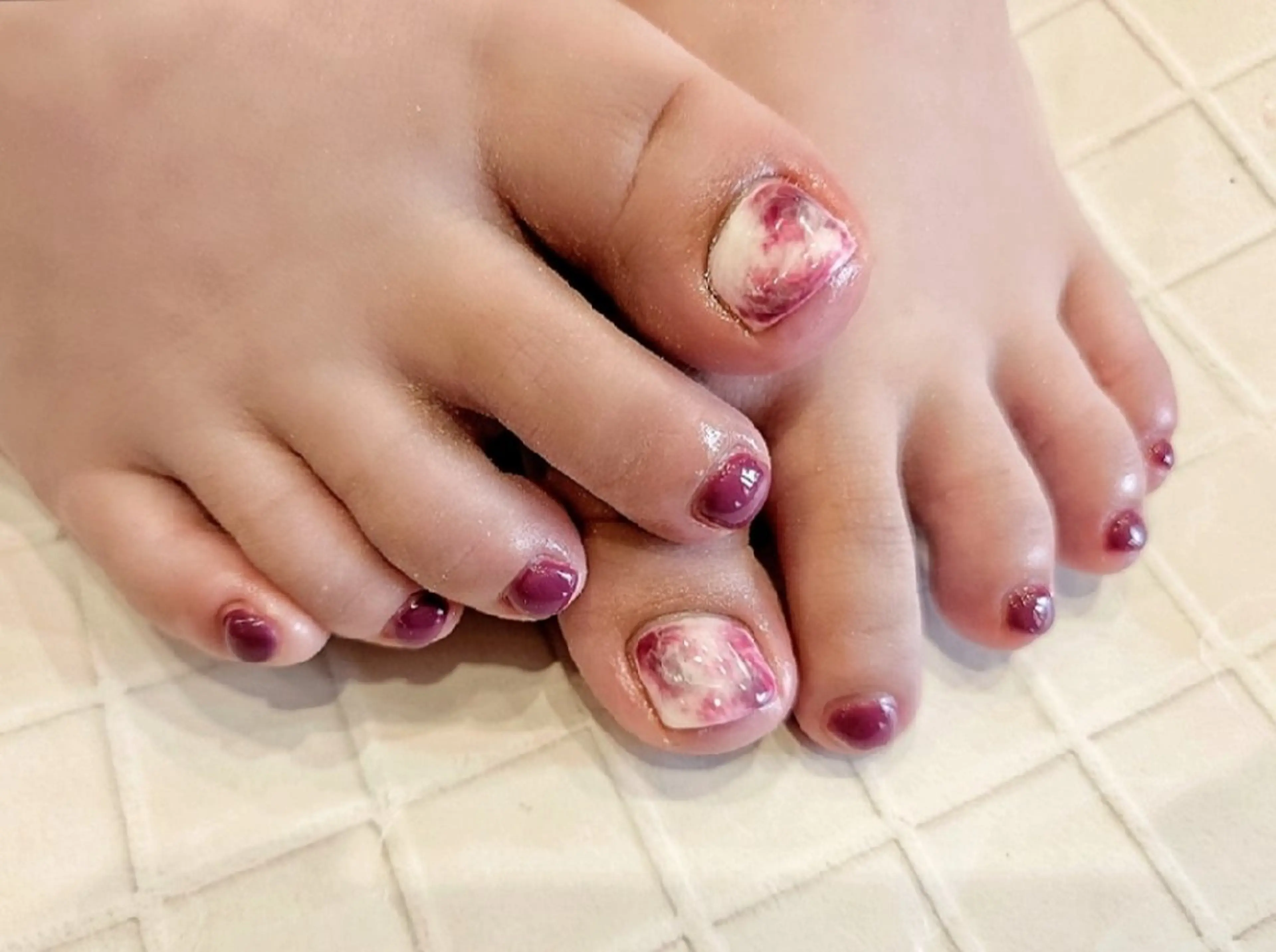 ネイル フットネイル 関口 友菜のヘアスタイル