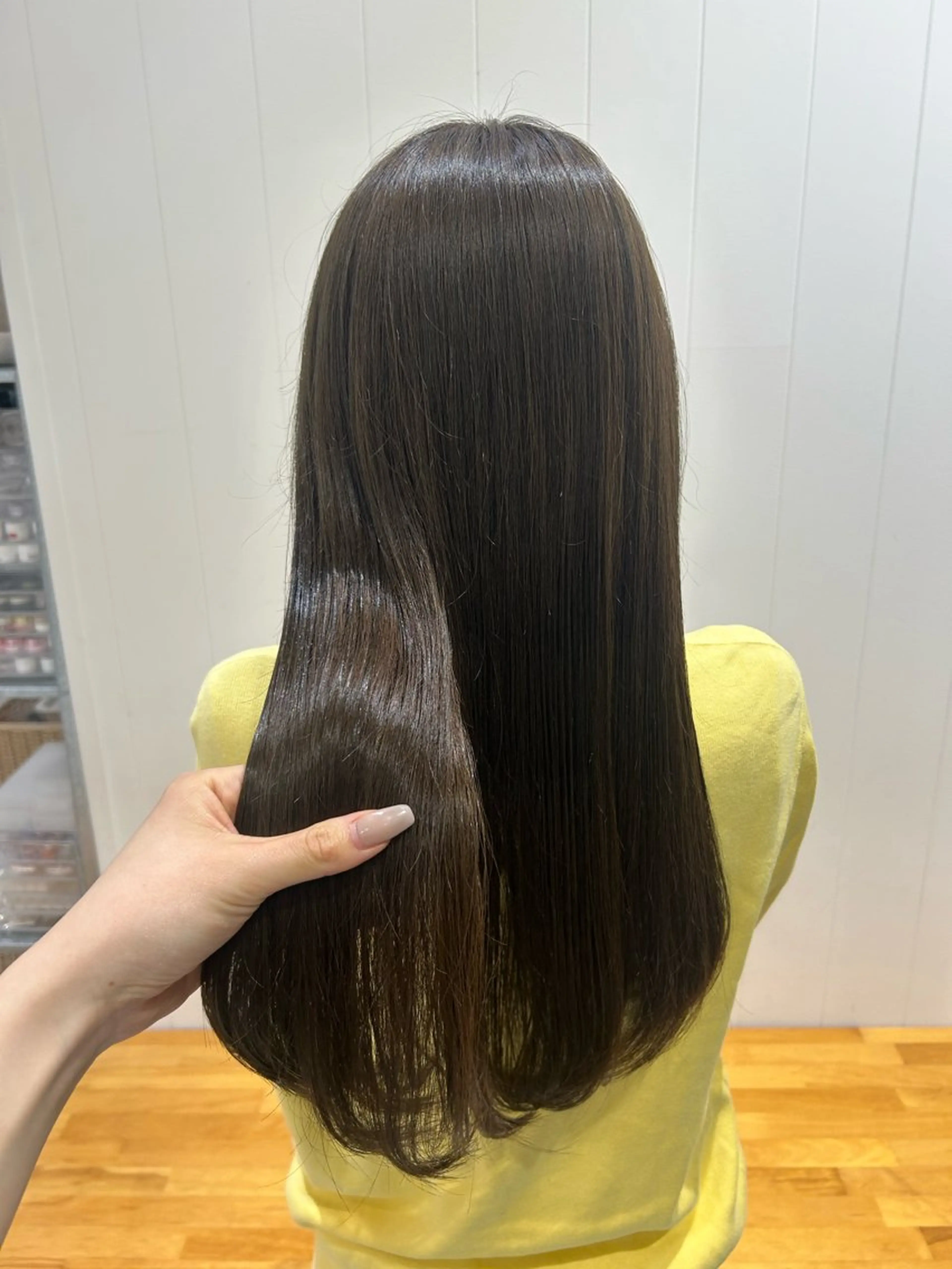 🫧 ダメージを抑えてツヤ髪に ‎🫧 ケアカラー  &  aujuaトリートメントの写真