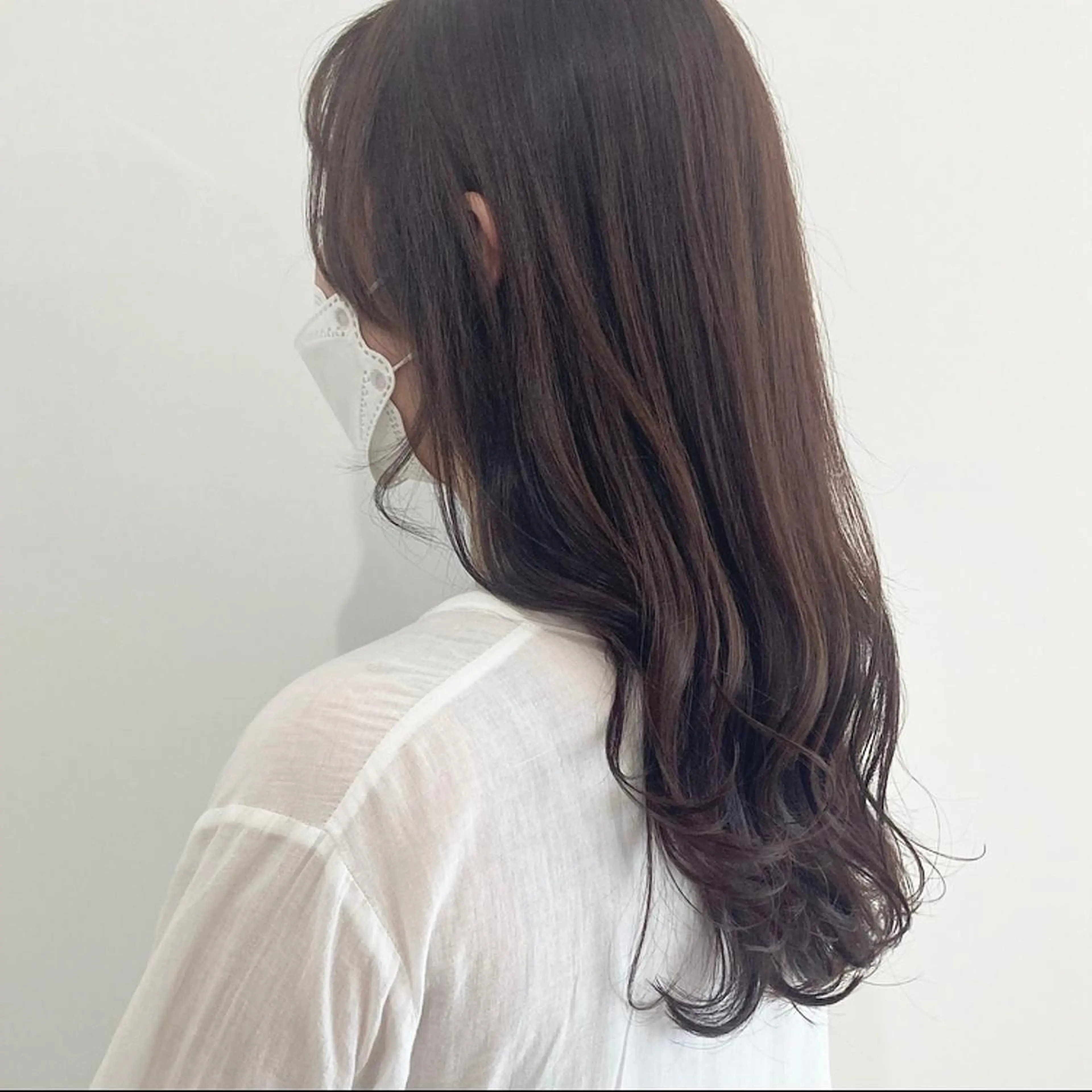 セミロング カラー ラベンダーカラー 顔周りカット レイヤーカット お洒落パーマ/ 艶カラー/michiのヘアスタイル