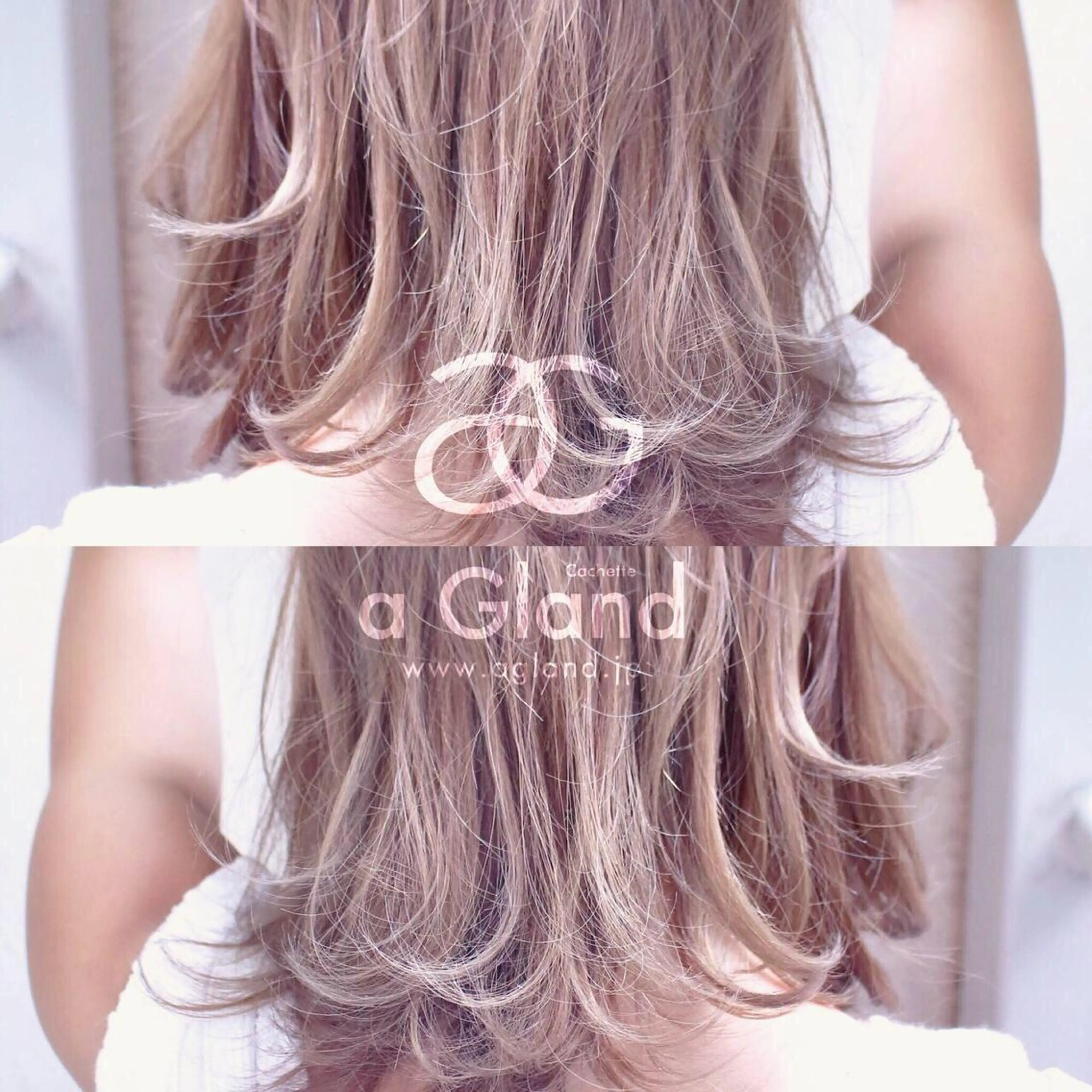 ミディアム カラー ヘアアレンジ アッシュ ミルクティーアッシュ ace share salon所属・桑原 祥のヘアスタイル