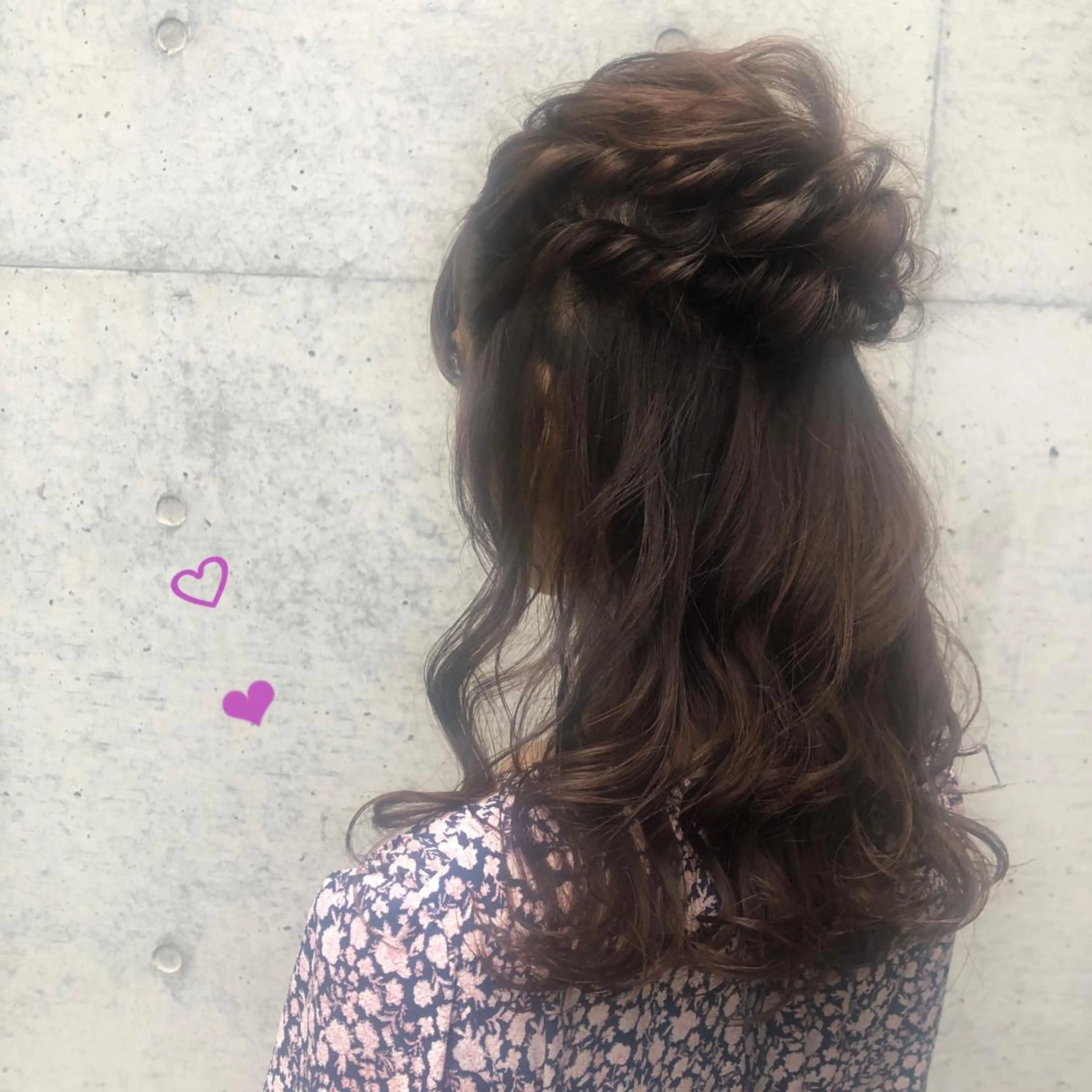 ミディアム カラー パーマ ヘアアレンジ ハーフアップ ヘアセット apish aoyama所属・武 愛子の眉毛・アイブロウイメージ