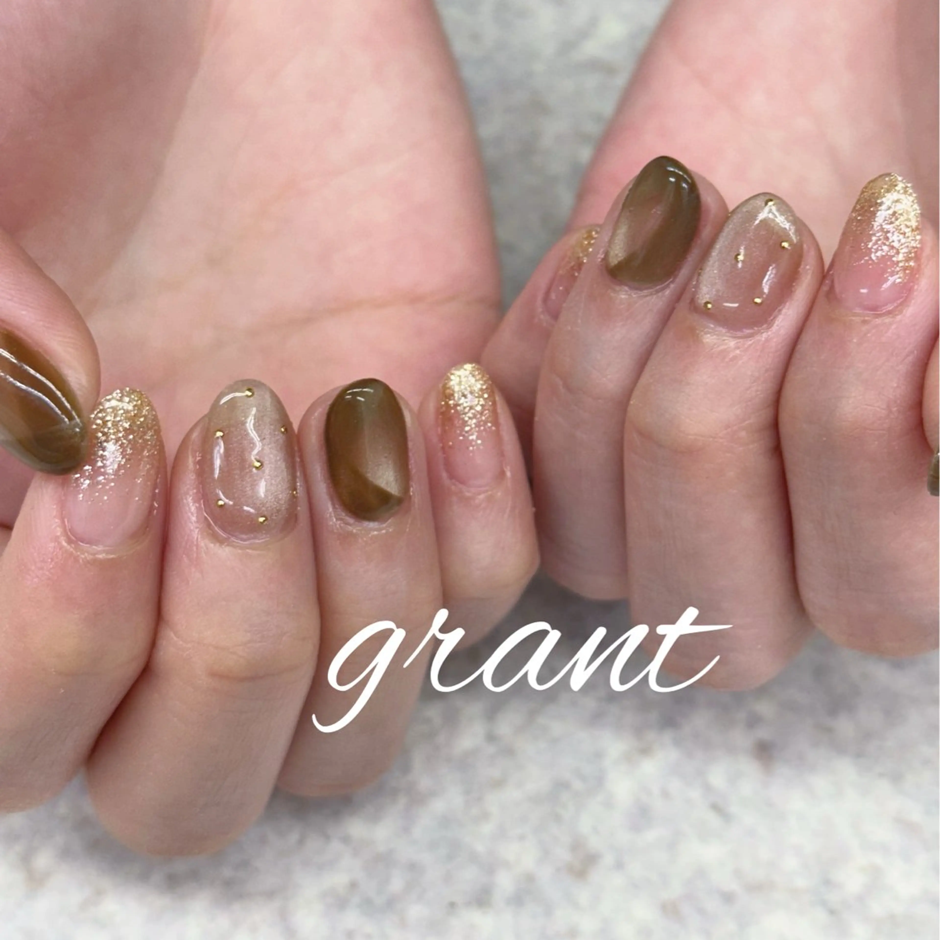 ネイル マグネットネイル 冬ネイル ハンドネイル nail salon grant所属・nailsalon grantのネイルデザイン