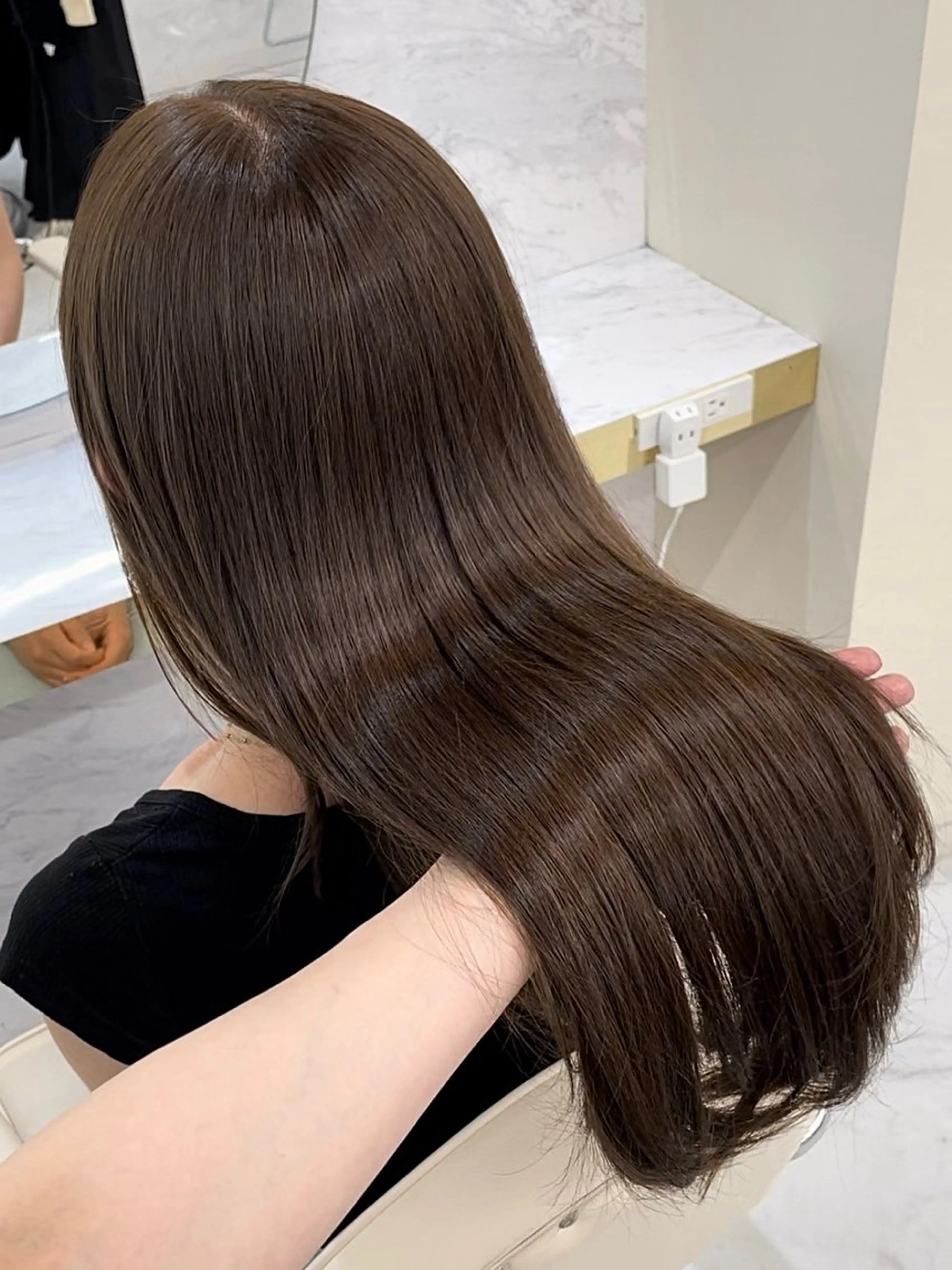 ロング カラー ヘアアレンジ カット ヘアカラー 縮毛矯正 トリートメント maoブリーチ無し 似合わせカラーのヘアスタイル