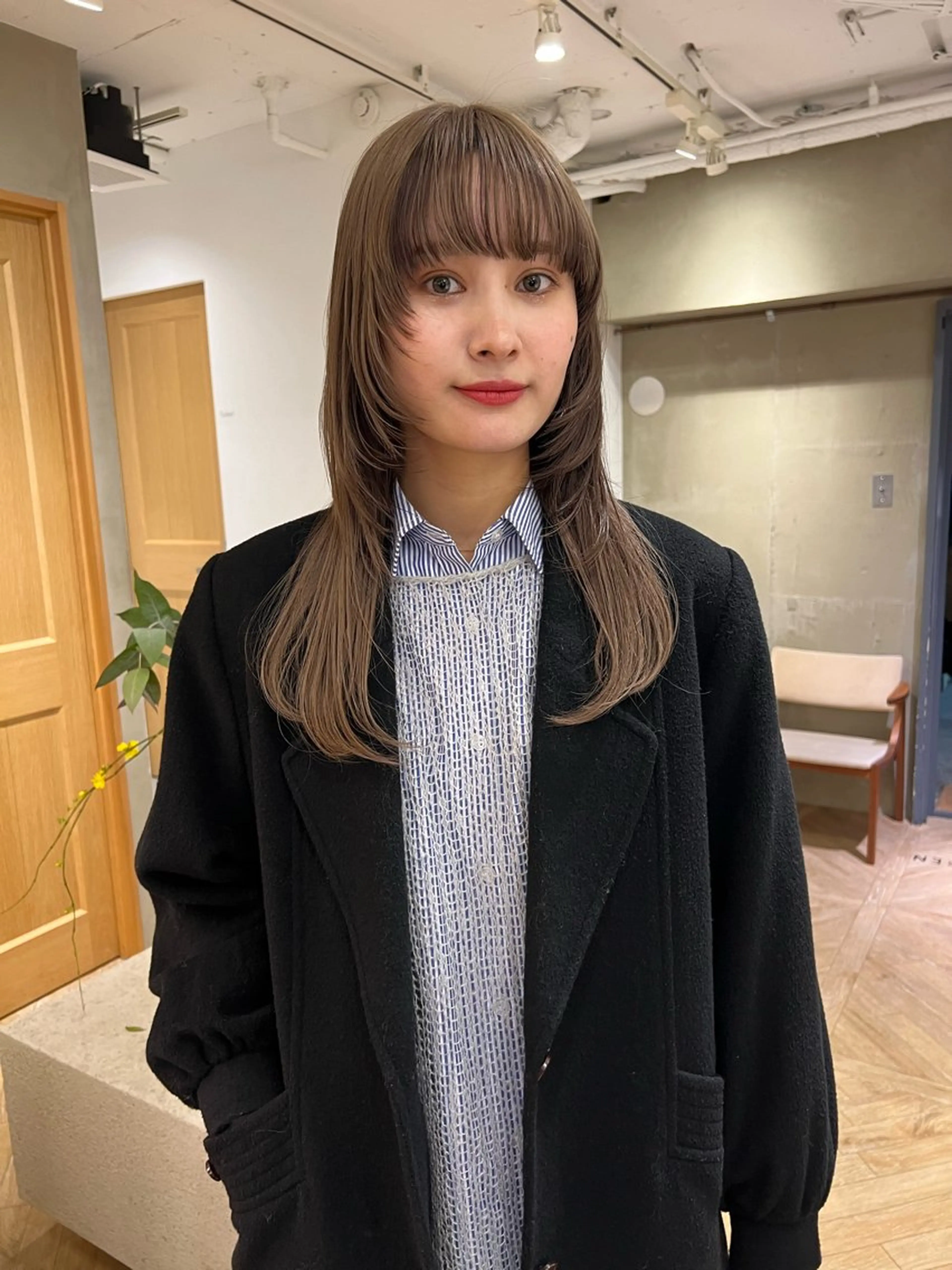 セミロング カット ヘアカラー トリートメント レイヤーカット/暖色 カラー/mao🎀のヘアスタイル