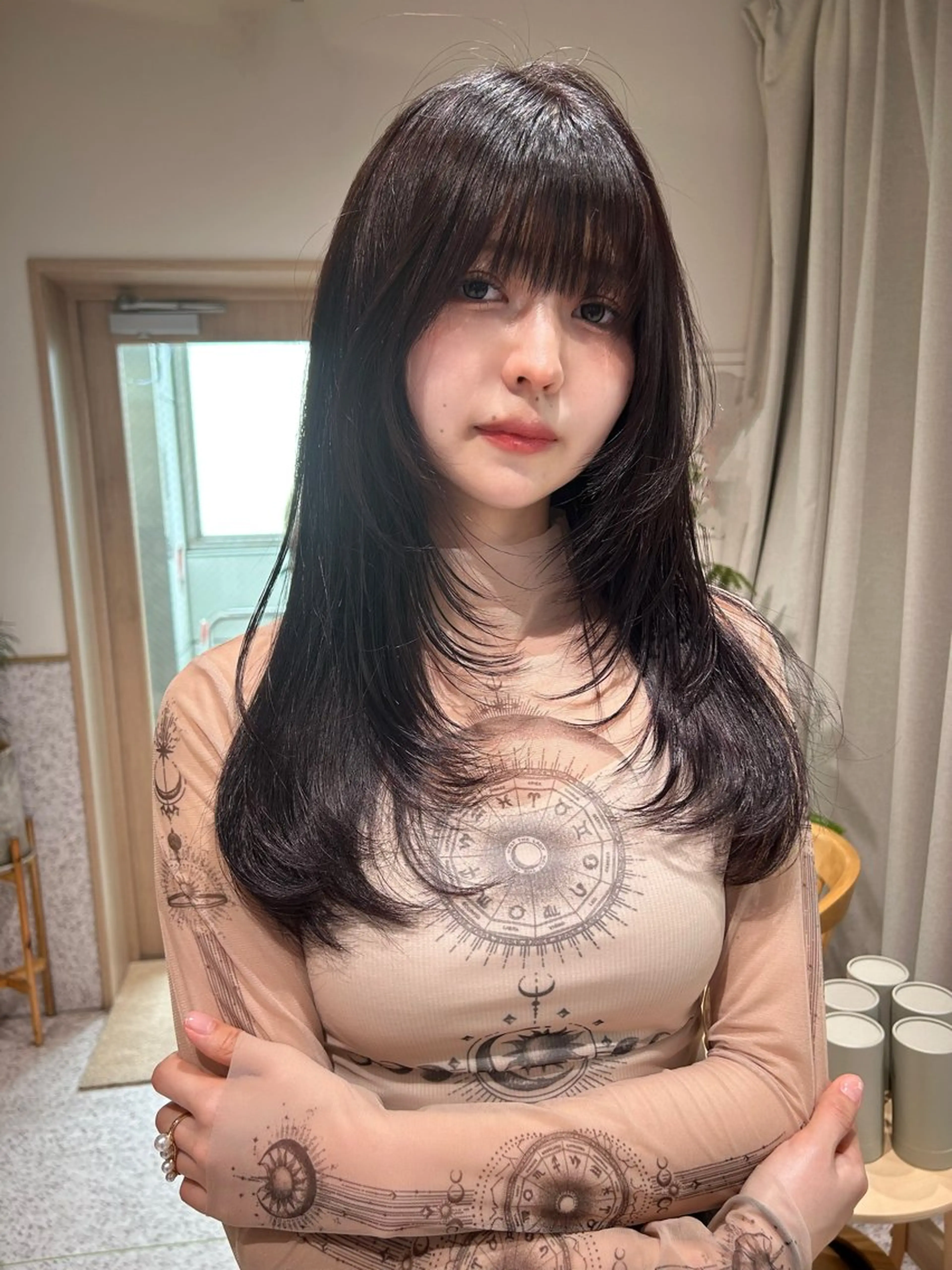 ロング カラー ヘアアレンジ カット ヘアカラー トレンドlayer cut💐mihoのヘアスタイル