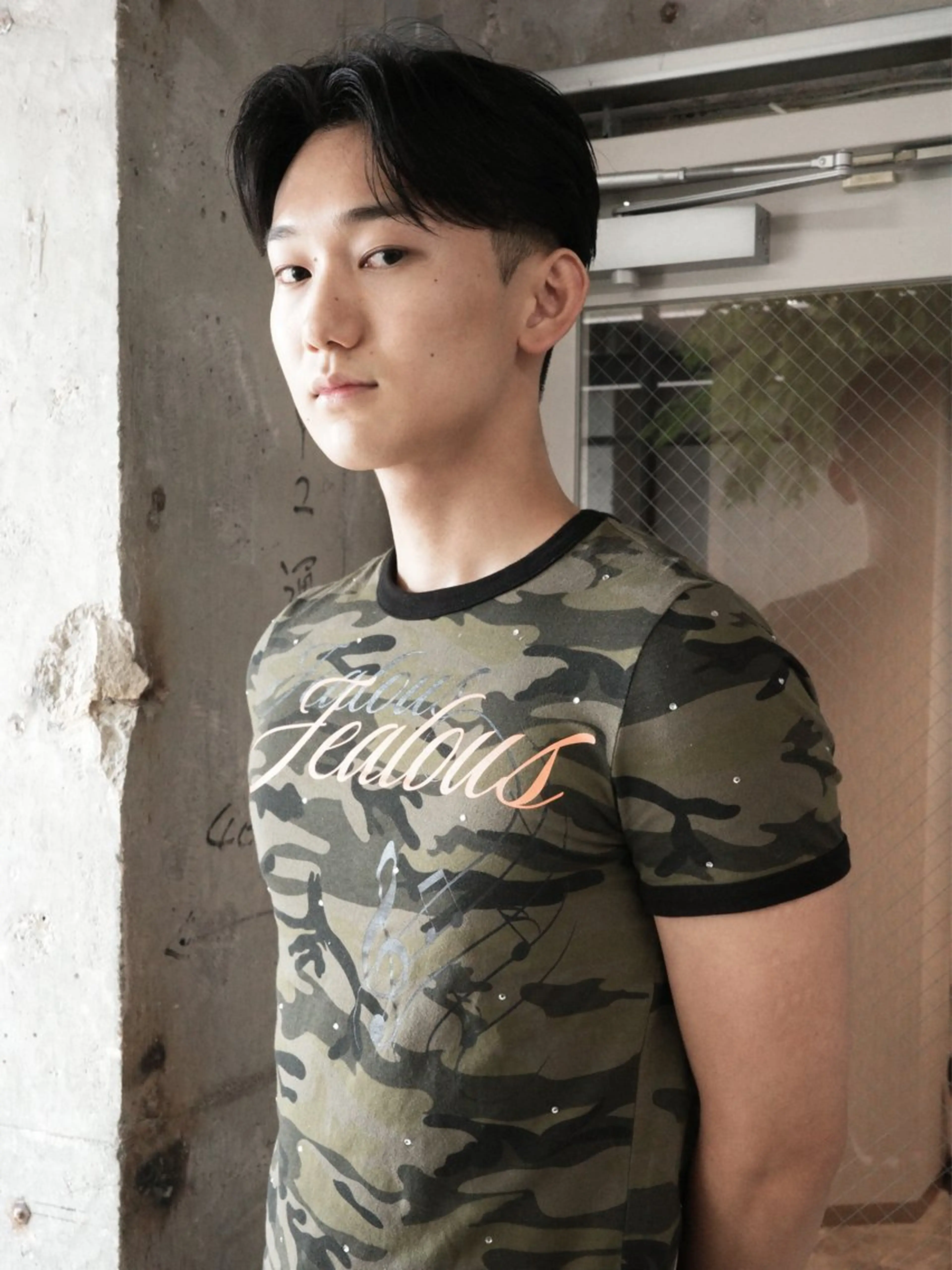 メンズ センターパート カット メンズパーマ/ 山口大輝のヘアスタイル