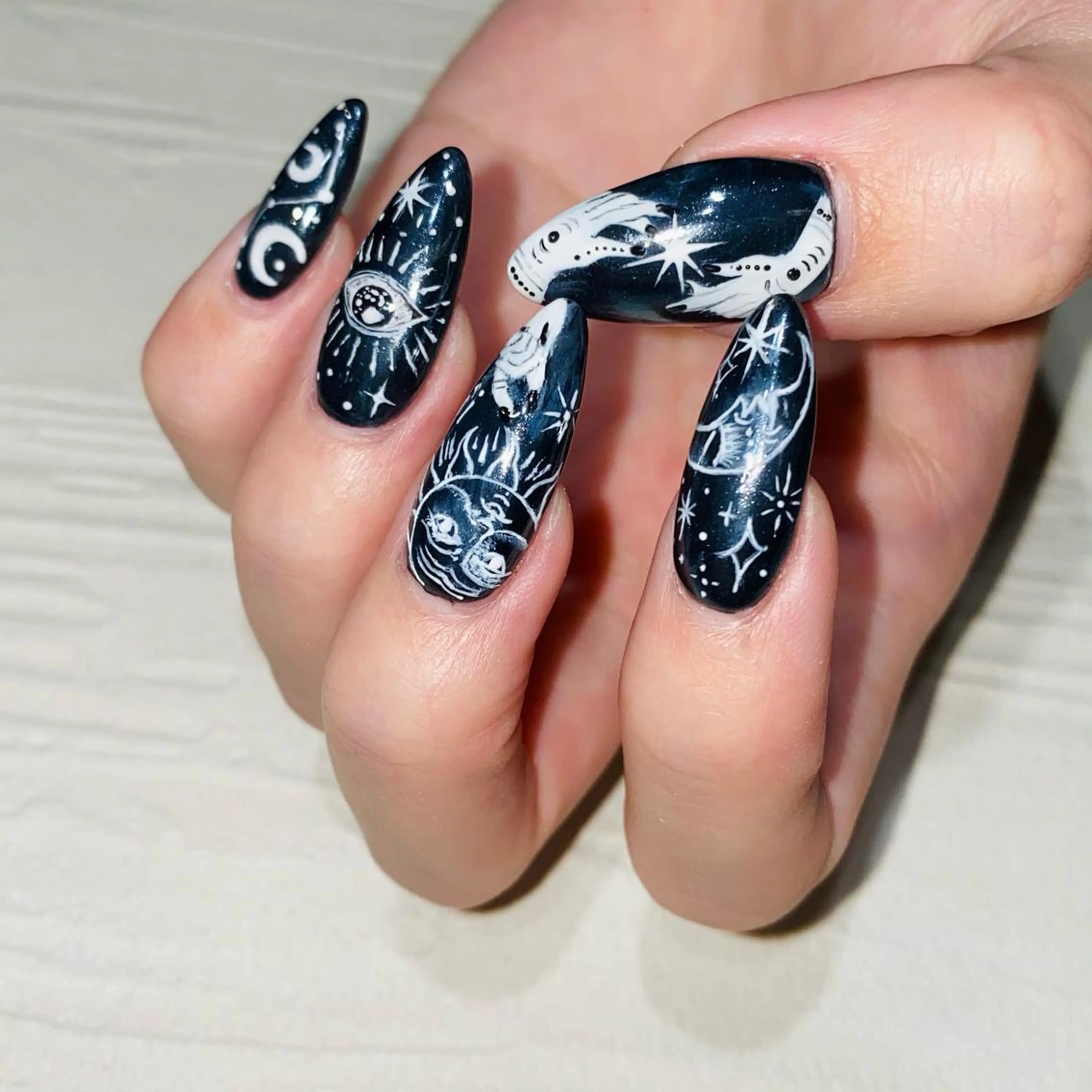 ロング ネイル アートネイル スカルプネイル for u所属・GLADnail nuanceのネイルデザイン