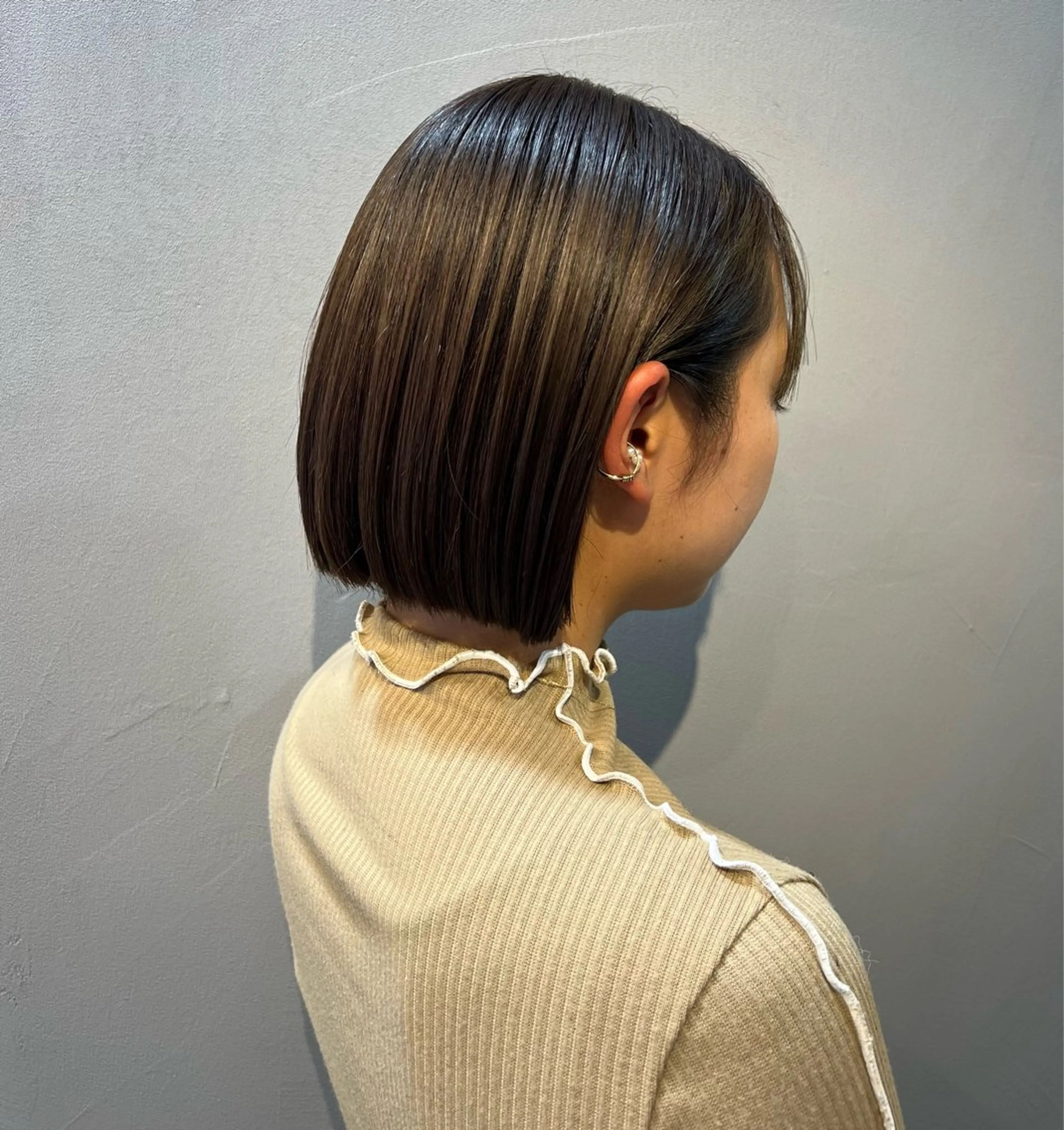 ショート 切りっぱなしボブ ボブ 神戸ボブ✂️ ioe三宮/田 伸佳のヘアスタイル