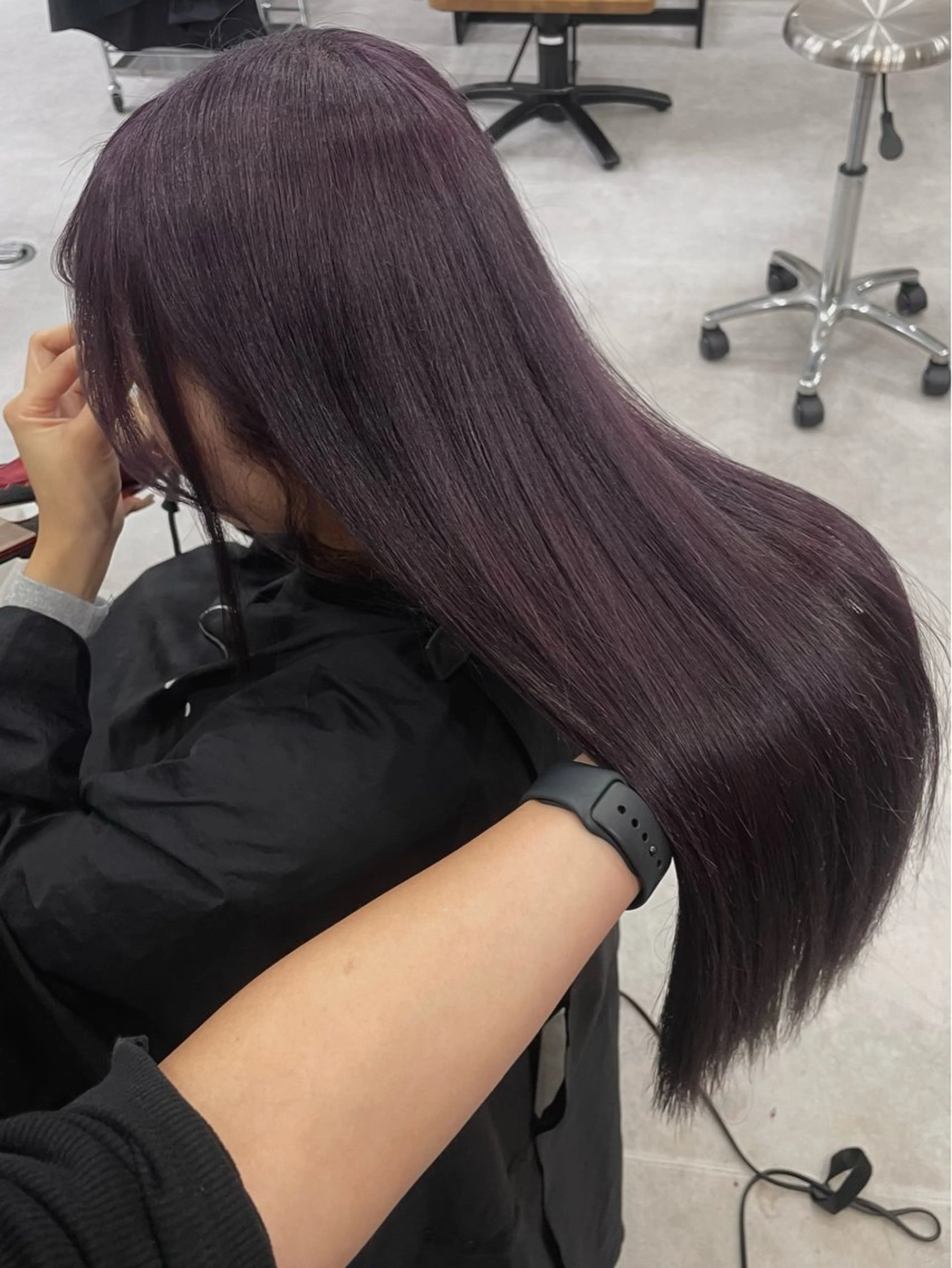 カラー ディープラベンダー ラベンダーカラー カット ヘアカラー トリートメント Mina/岡山/矯正 ブリーチ/レイヤーのヘアスタイル