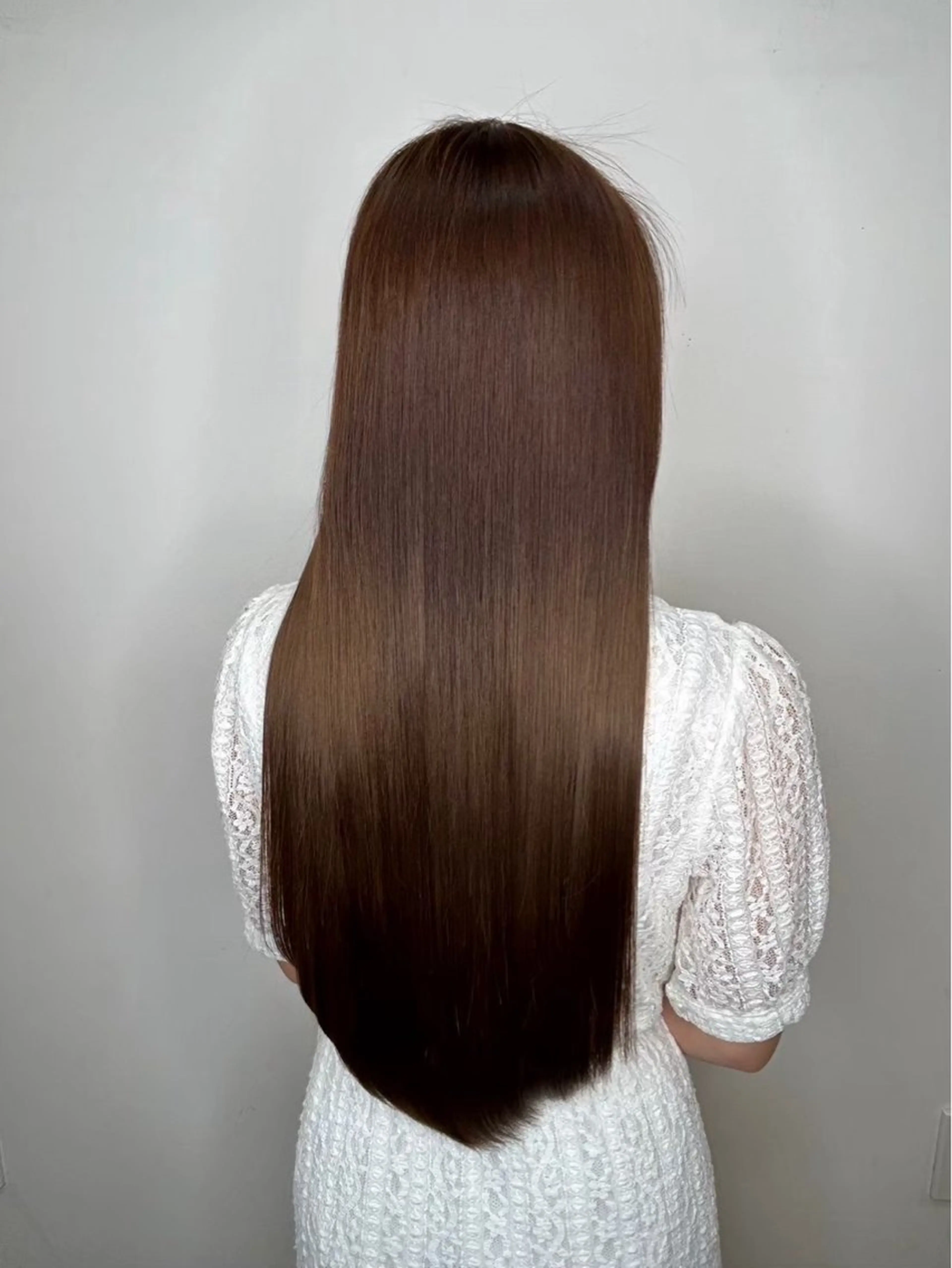 ロング 酸性ストレート カット 縮毛矯正 HARUKI💐笹塚 インナーカラーのヘアスタイル