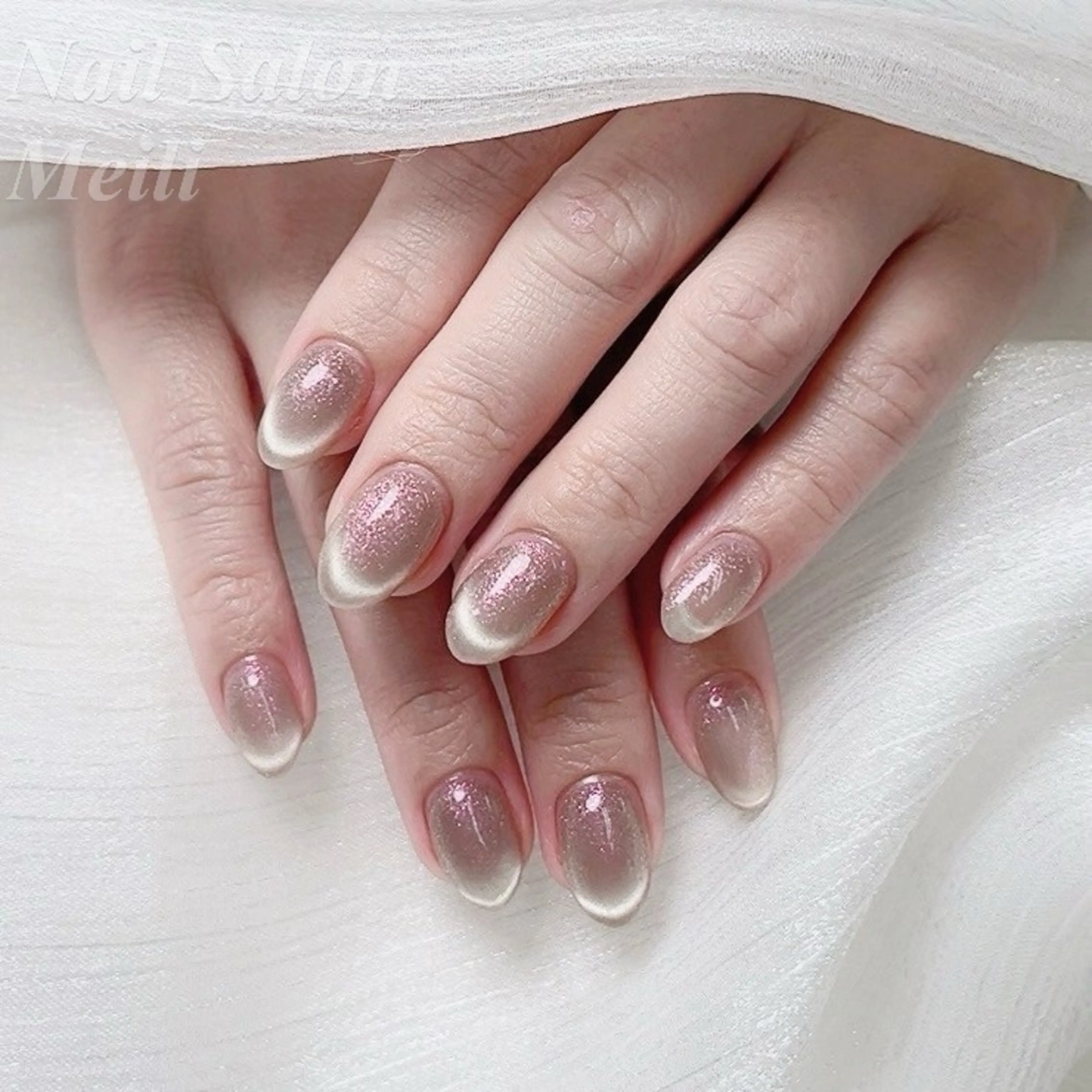 ネイル マグネットネイル ワンカラーネイル シンプルネイル ハンドネイル NAILSALON MEILIのネイルデザイン