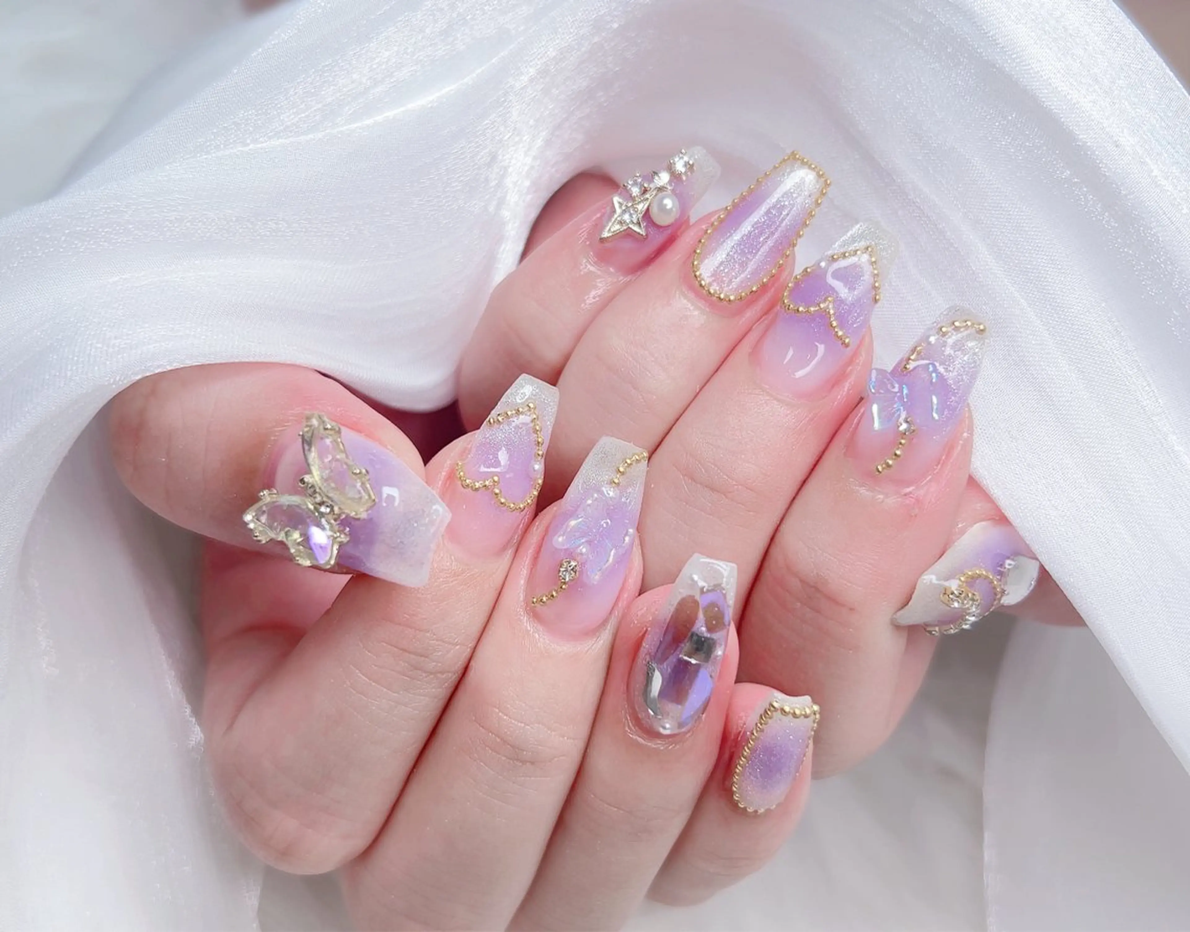 ネイル ハンドネイル M🌷nail 長さだし専門店のネイルデザイン