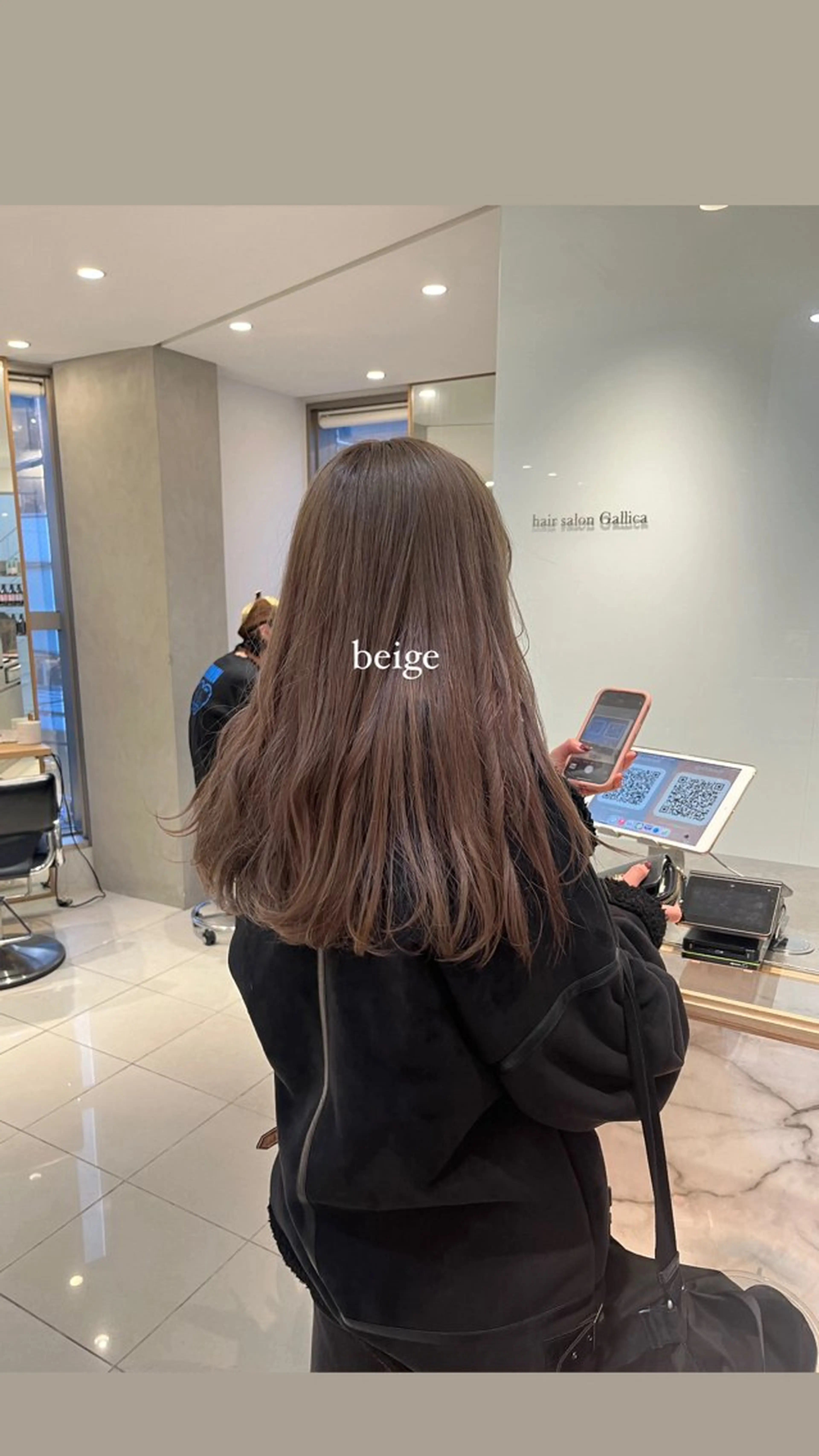 ロング ヘアカラー トリートメント ヘッドスパ ヘアセット MAYU/ハイトーン /レイヤーカットのヘアスタイル