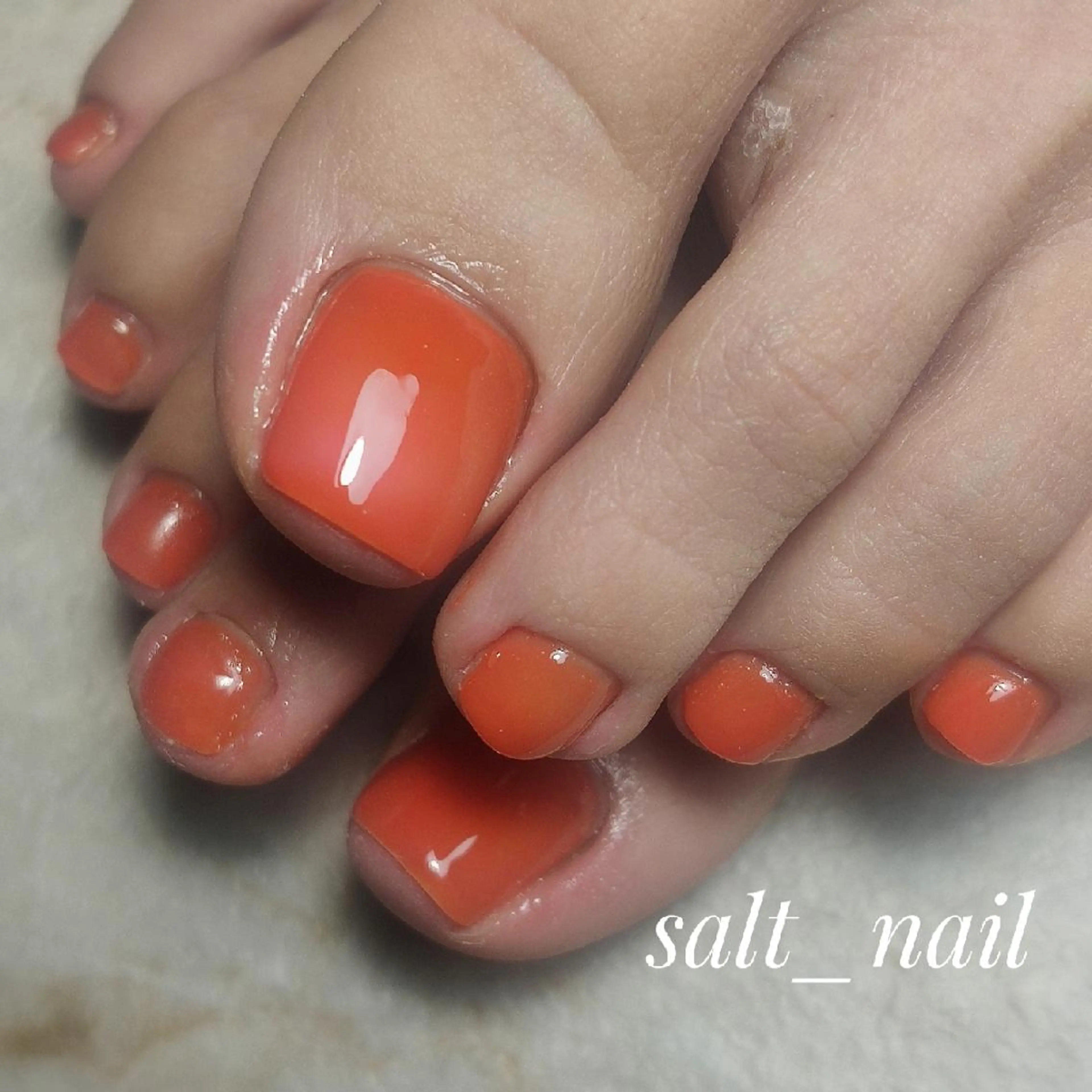 ネイル ワンカラーネイル フットネイル 個人サロン saltnailのネイルデザイン