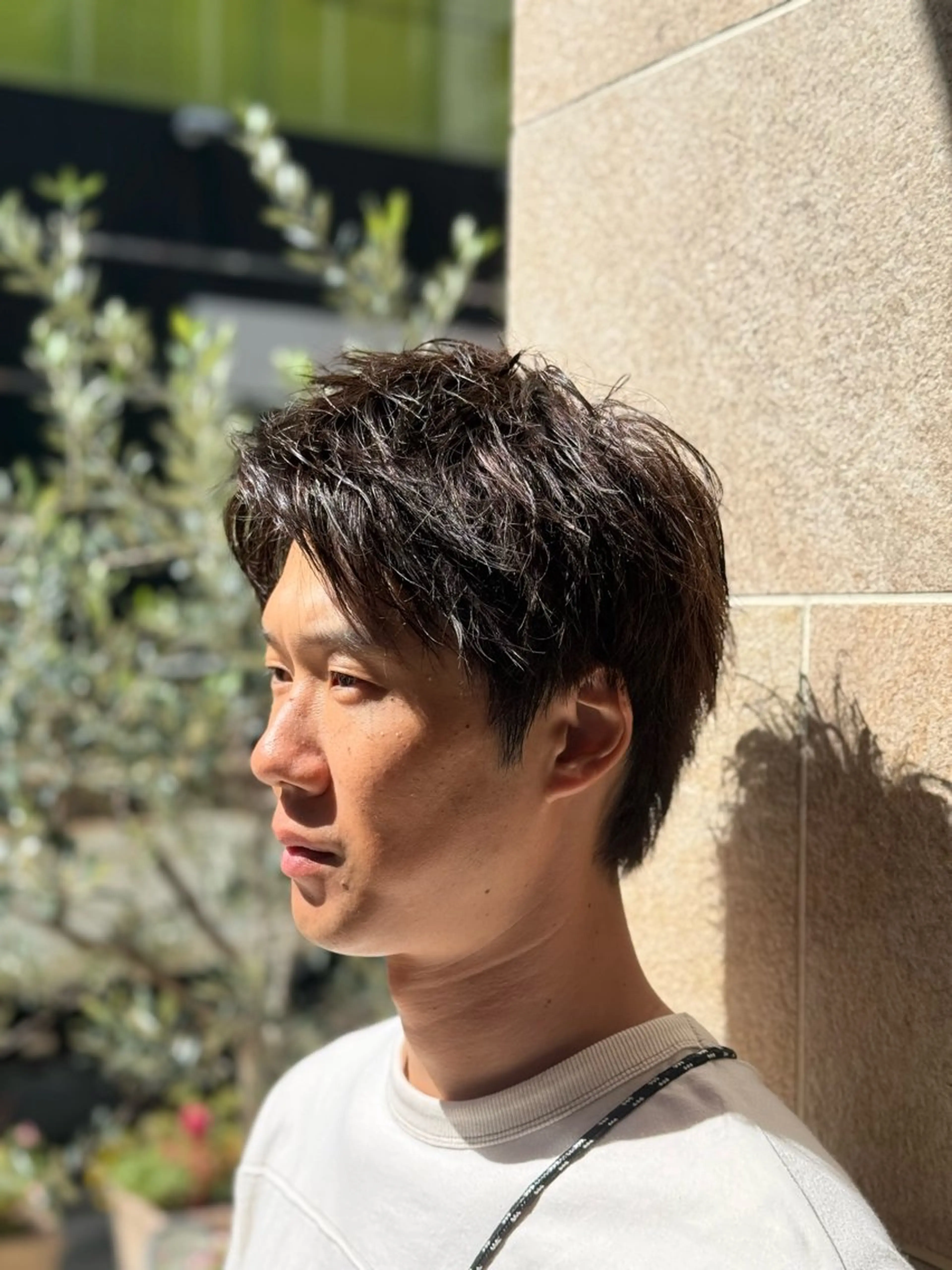 ショート メンズ アップバング ビジネス ショートヘア シフト今泉所属・パーマ・カラー特化/ メンズ美容師米田幸平のヘアスタイル