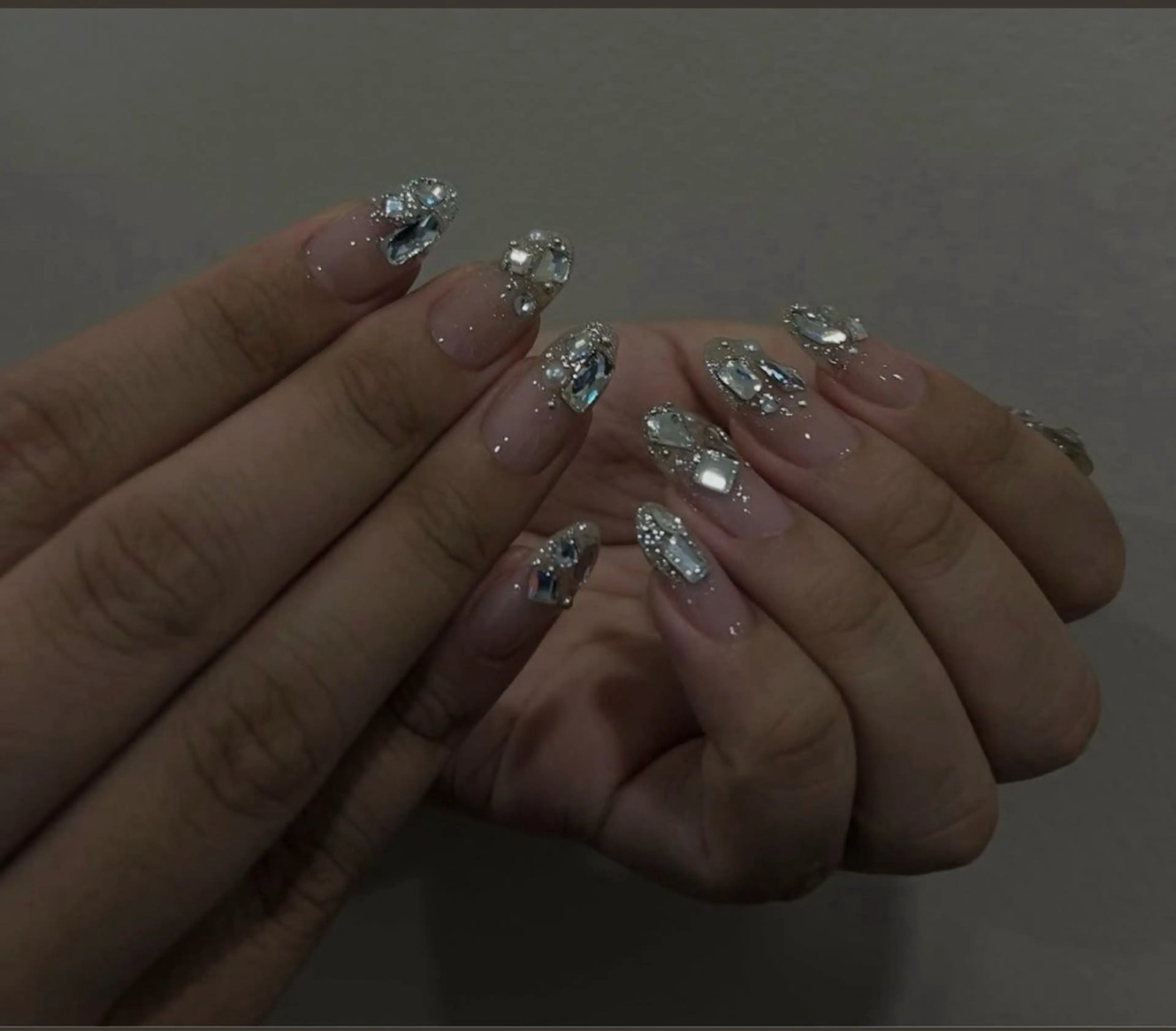 ネイル アートネイル オーロラネイル チークネイル フレンチネイル ガラスフレンチ ハンドネイル 🎀🎀YooLi Nail Salonのネイルデザイン
