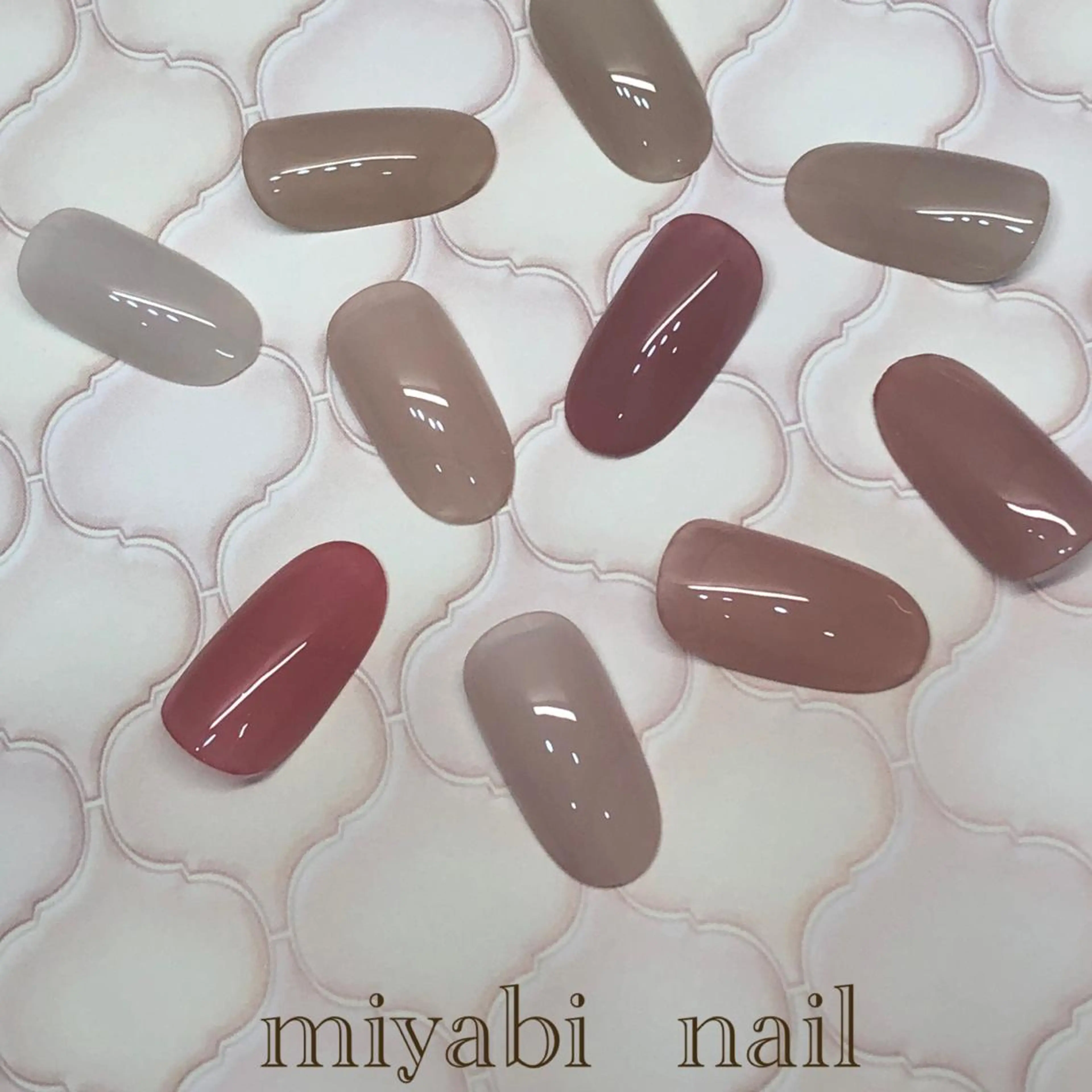 ネイル クリアネイル ジェルネイル miyabi nail 桂川駅近くのネイルデザイン