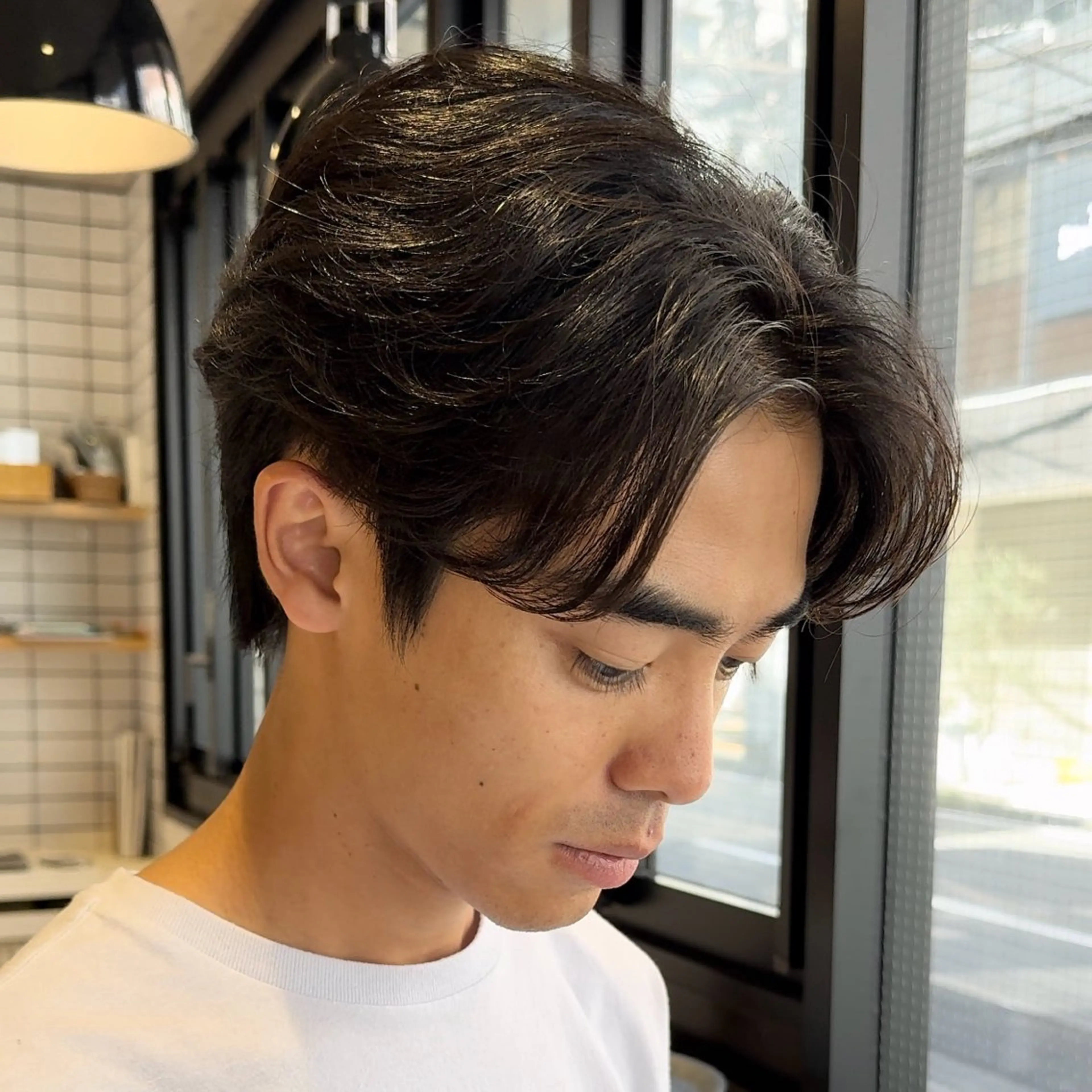 ショート パーマ メンズ 艶カラー/暖色カラー /透明感/ryutoのヘアスタイル