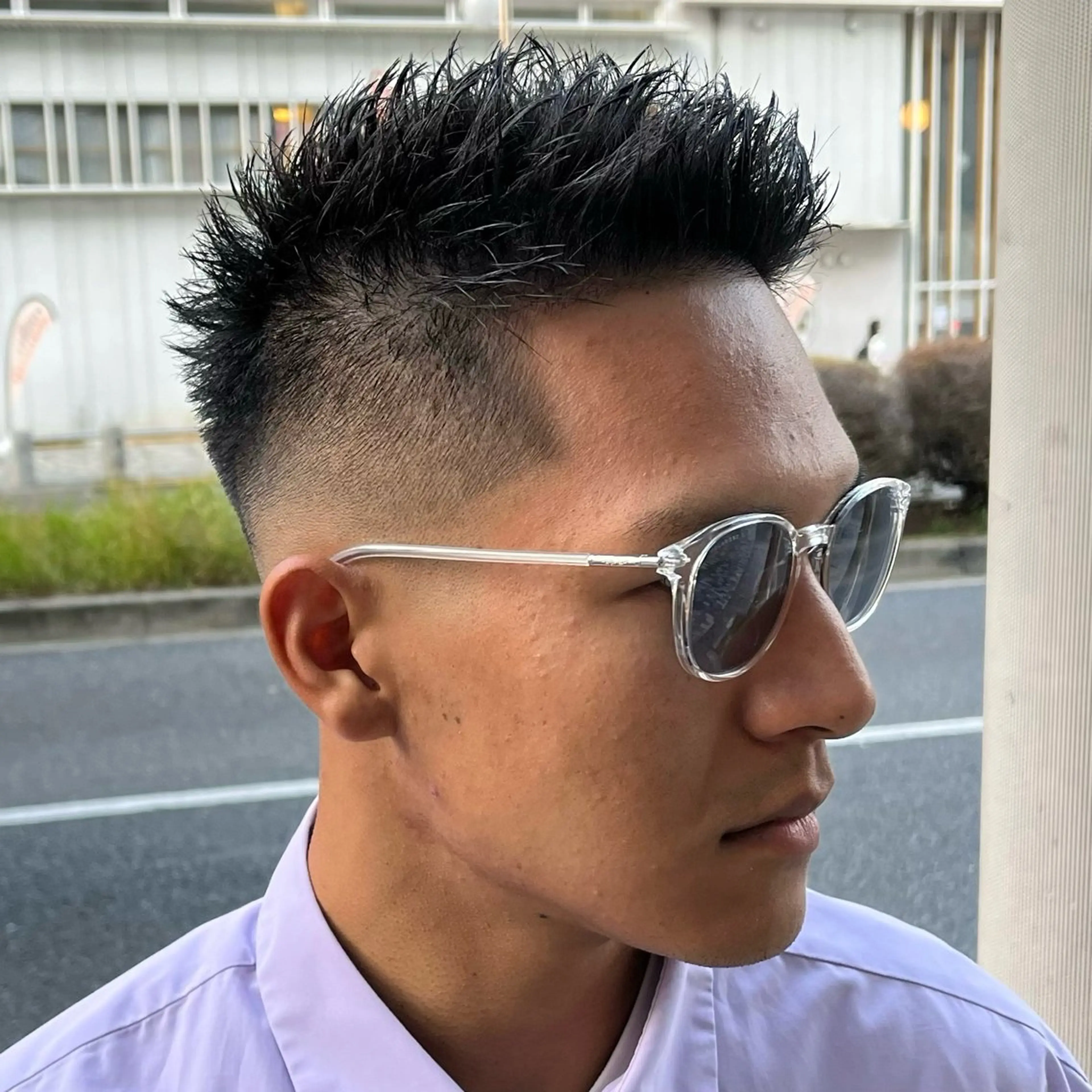 ショート メンズ フェードカット メンズパーマ スキンフェード スパイキーショート ショートヘア カット 立川/メンズパーマ 厚進太郎のヘアスタイル