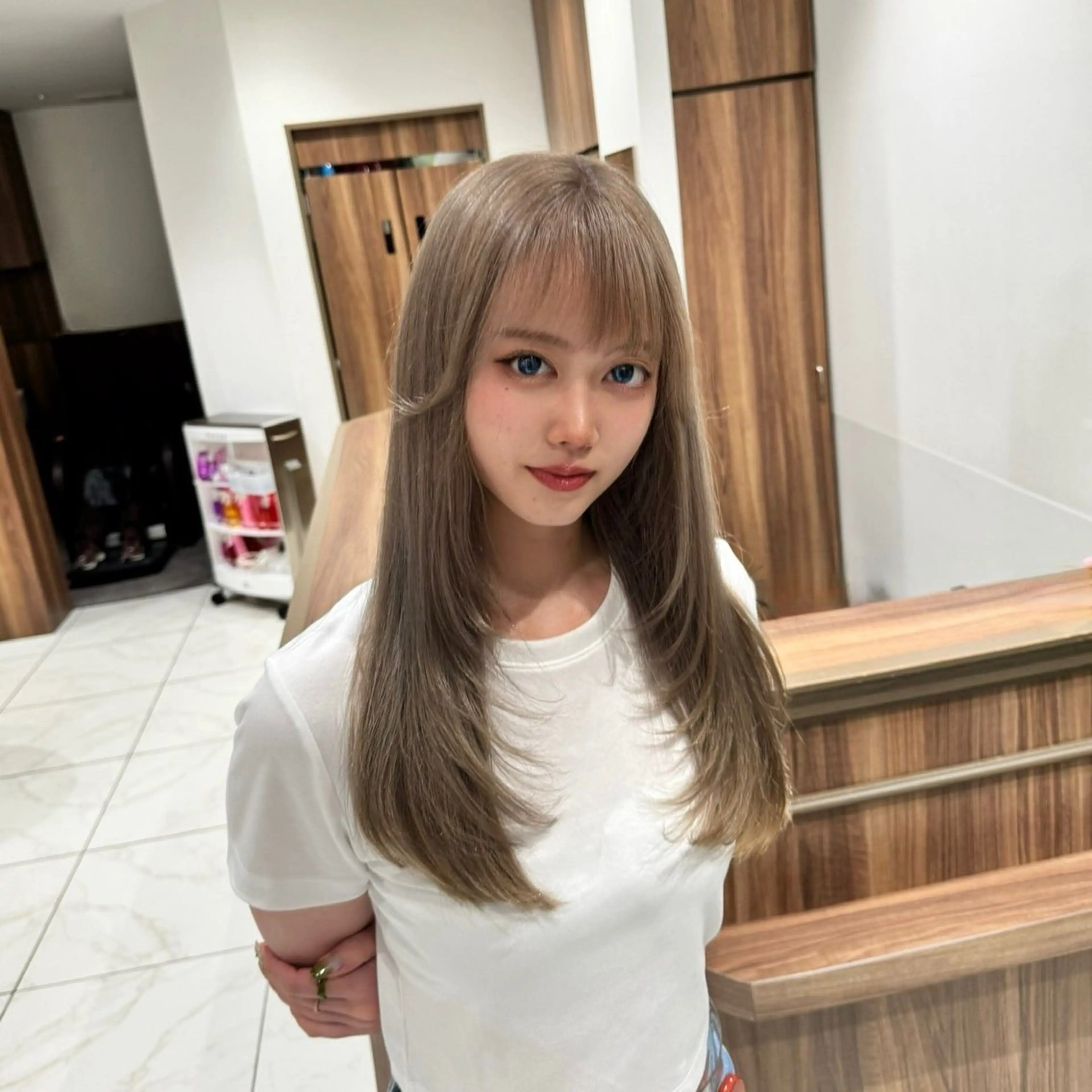 ロング カラー カット ヘアカラー 🩷渋谷/韓国レイヤ ー/艶髪/Sayaのヘアスタイル