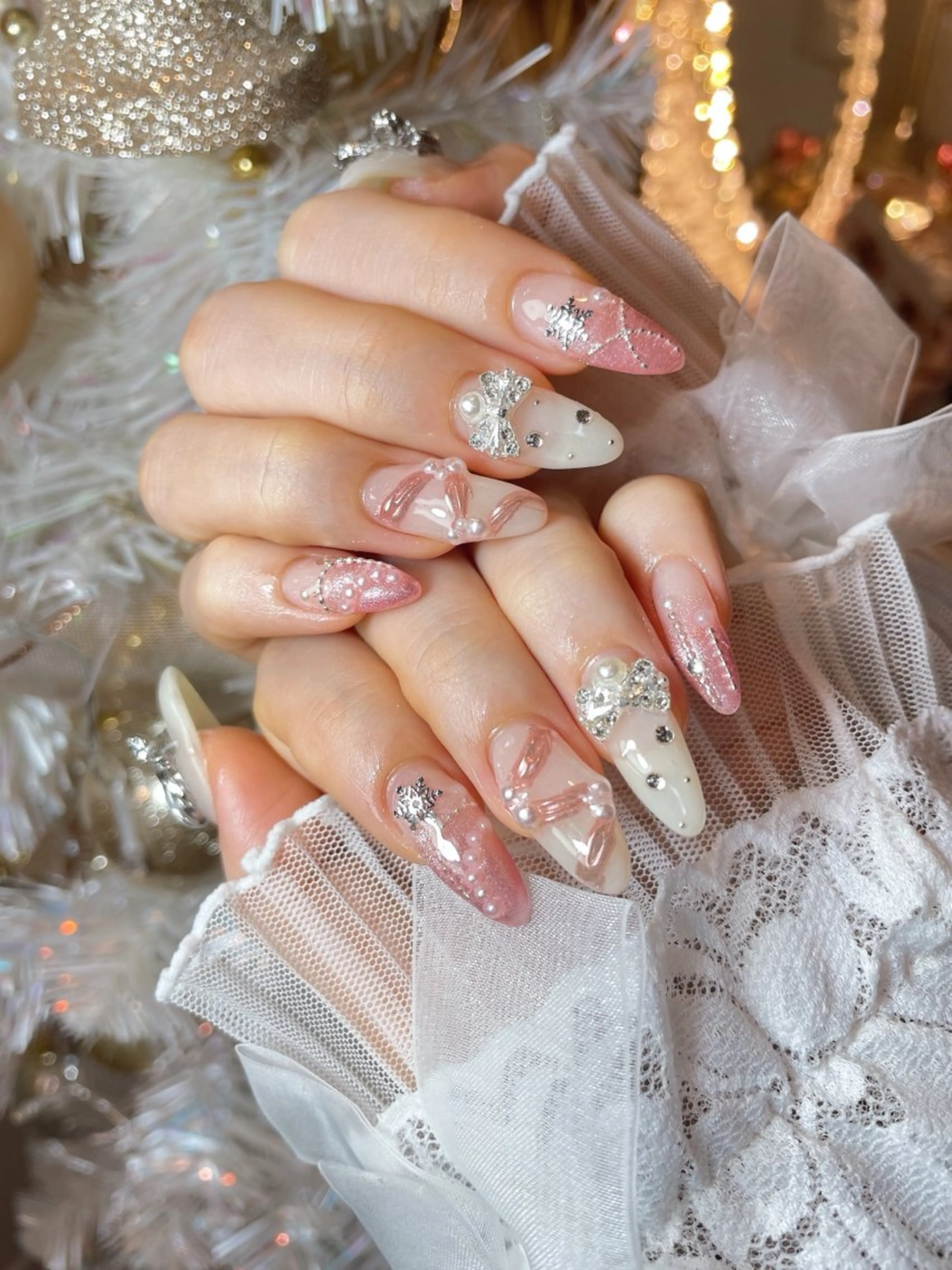 ネイル 23時まで❤︎韓国、 ワンホンネイルのネイルデザイン