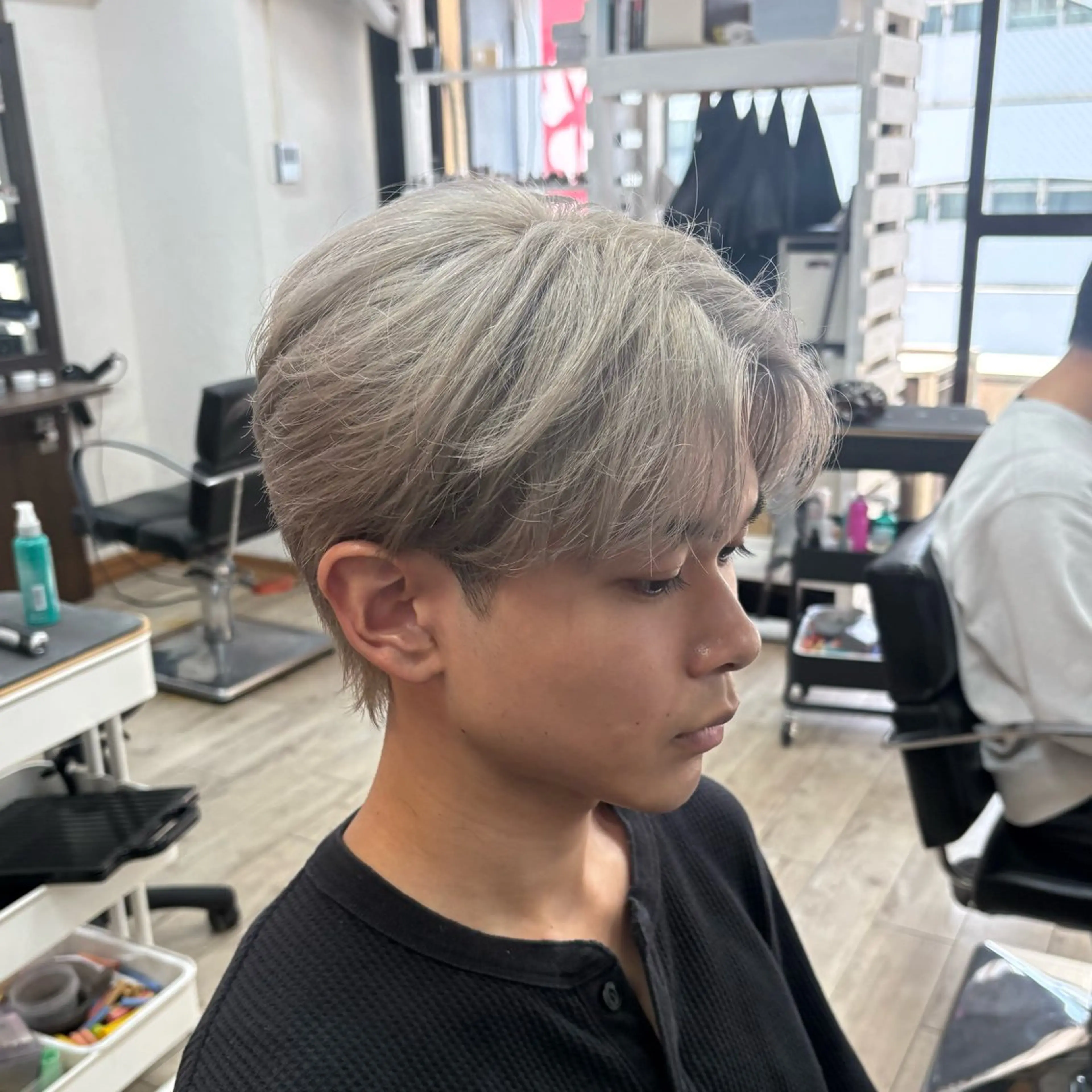 カラー メンズ メンズブリーチ ブリーチ グレージュ ヘアカラー メンズハイトーン特化 てるぼうのヘアスタイル