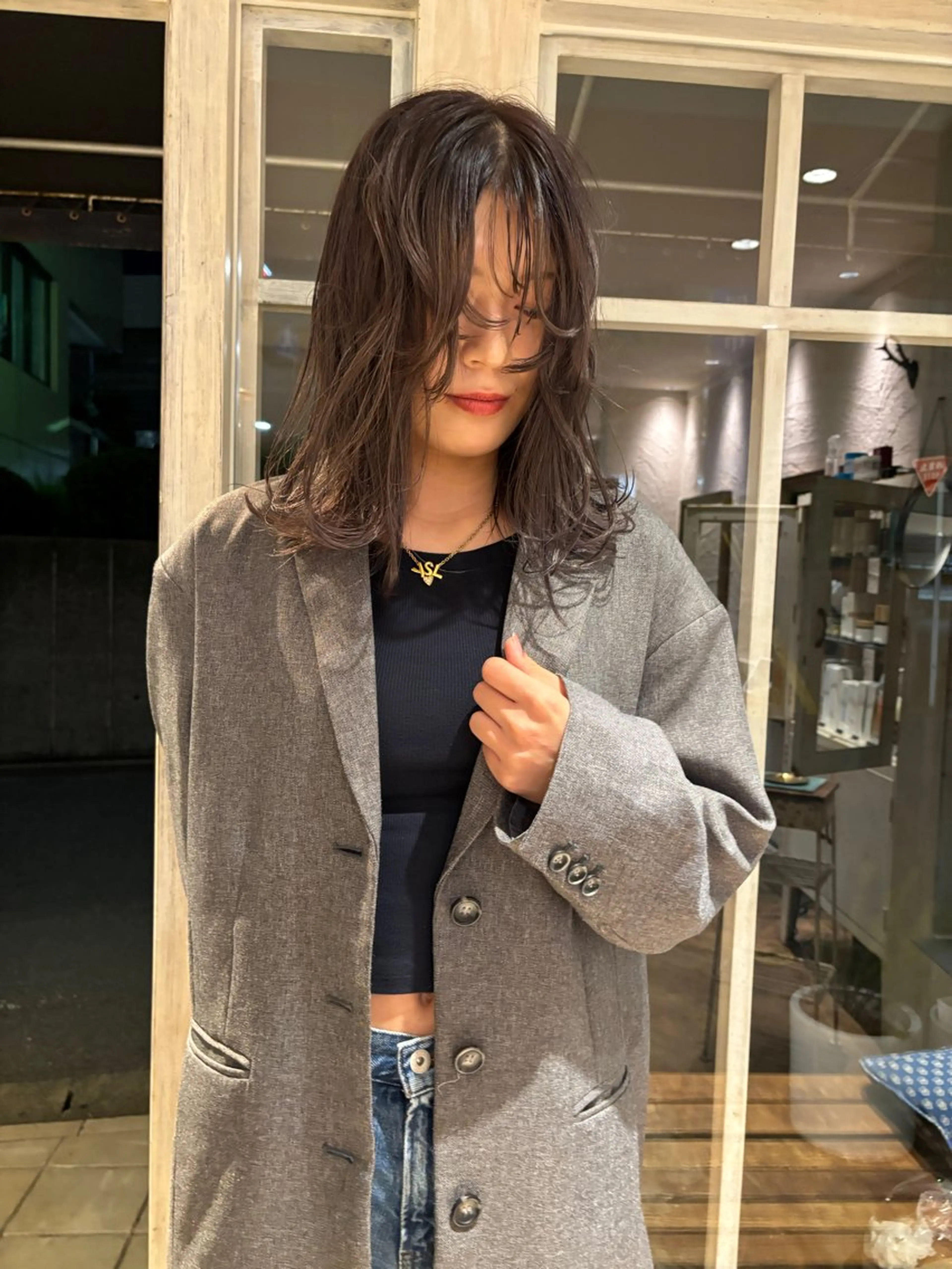 ミディアム saya/似合わせ /透明感カラーのヘアスタイル