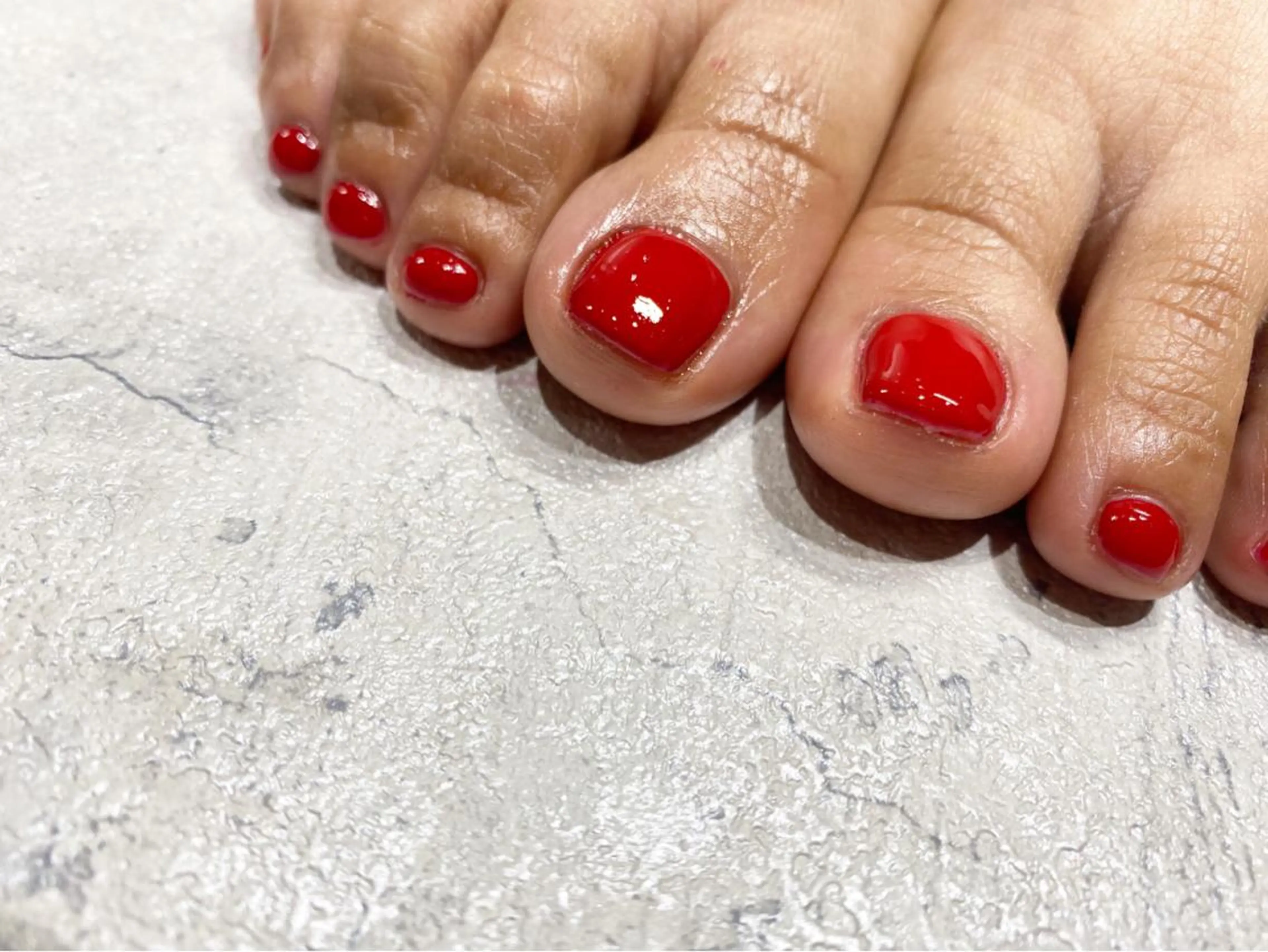 フット　ワンカラーorラメグラ【オフあり】の写真