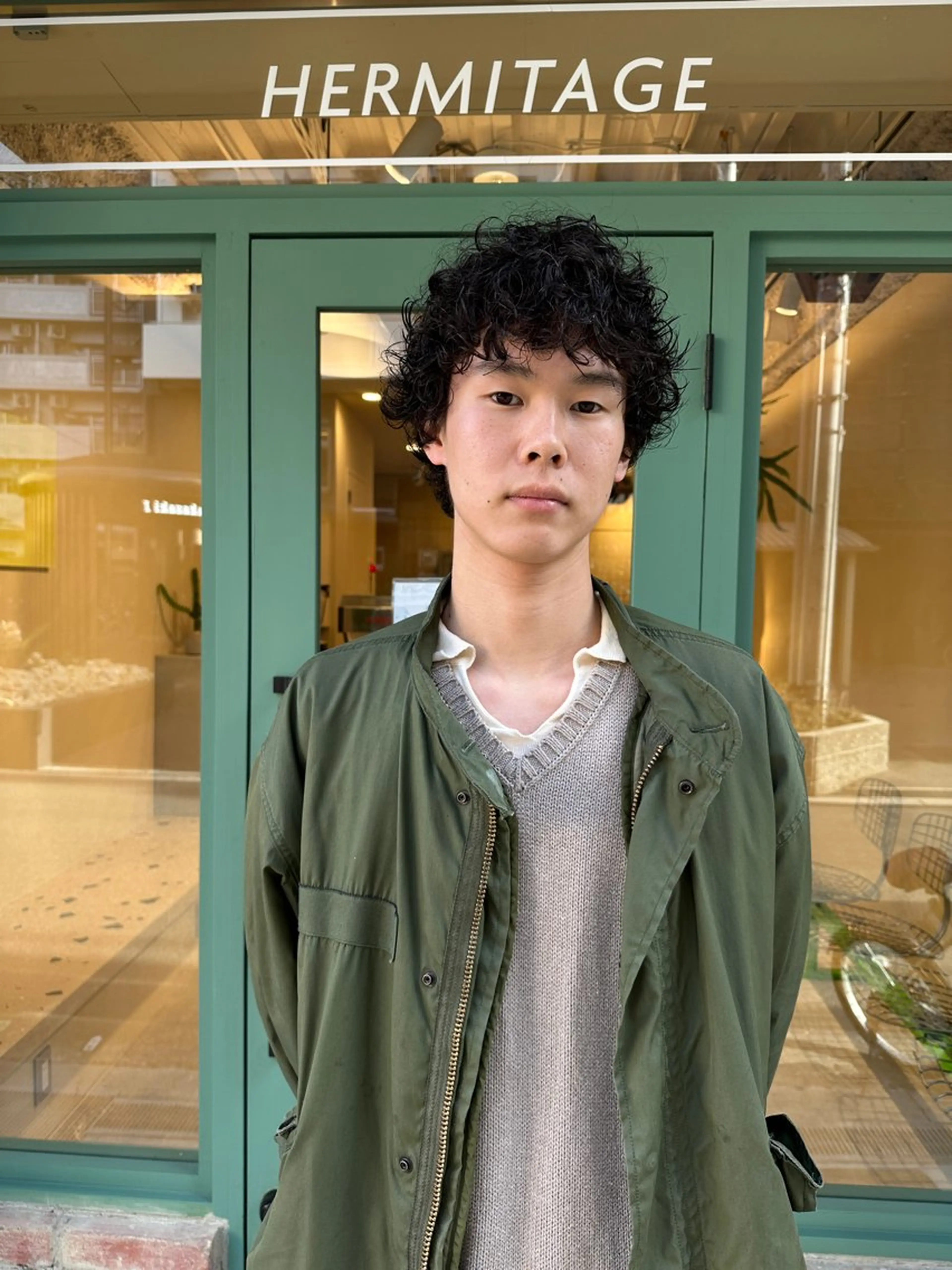 ショート パーマ メンズ メンズパーマ SALOWIN  梅田茶屋町店所属・梅田/ベージュカラー /ブリーチカラーのヘアスタイル