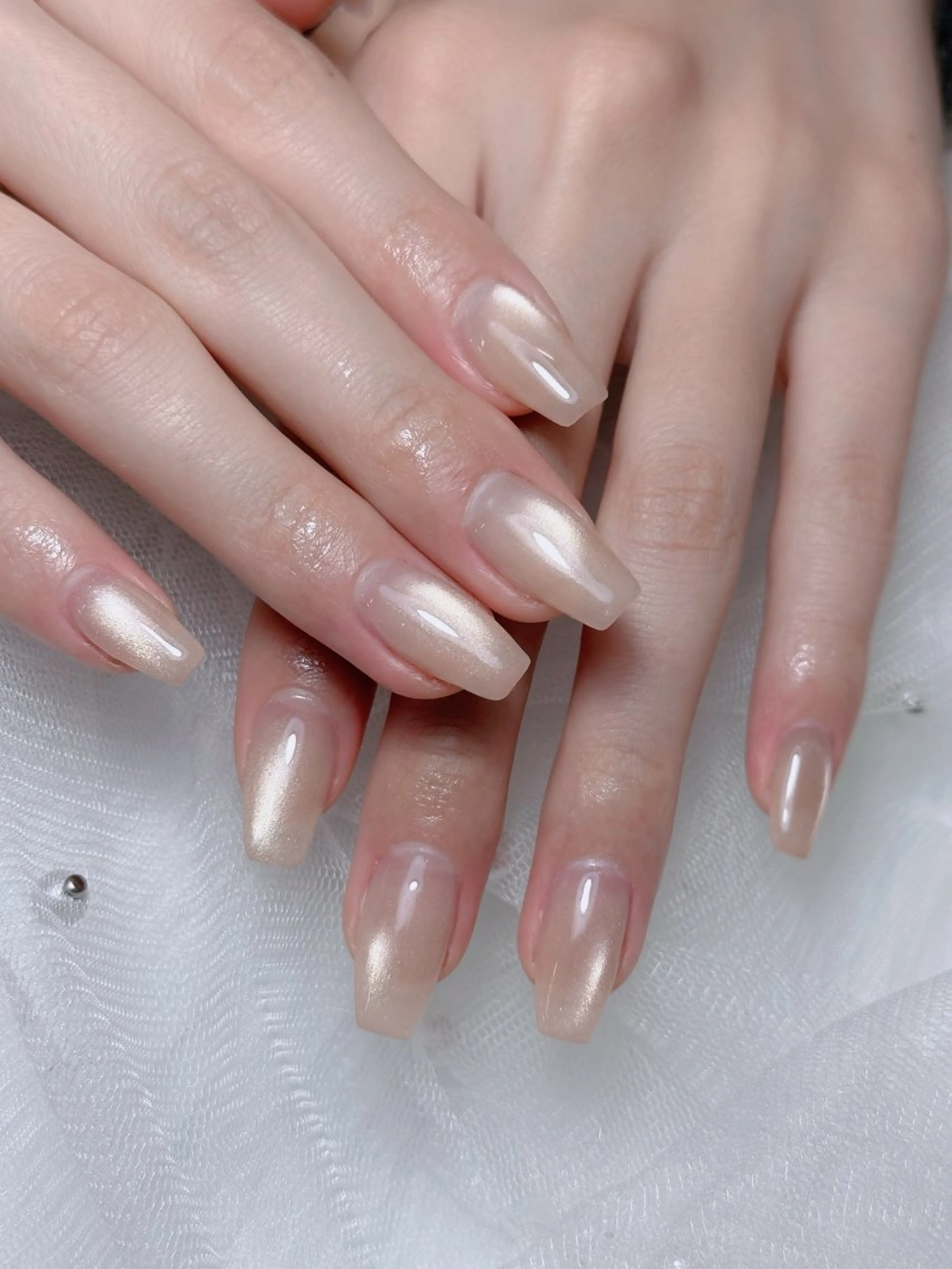 ネイル オーロラネイル チークネイル フットネイル フレンチネイル 韓国ネイル ハンドネイル Lumi Nailのネイルデザイン