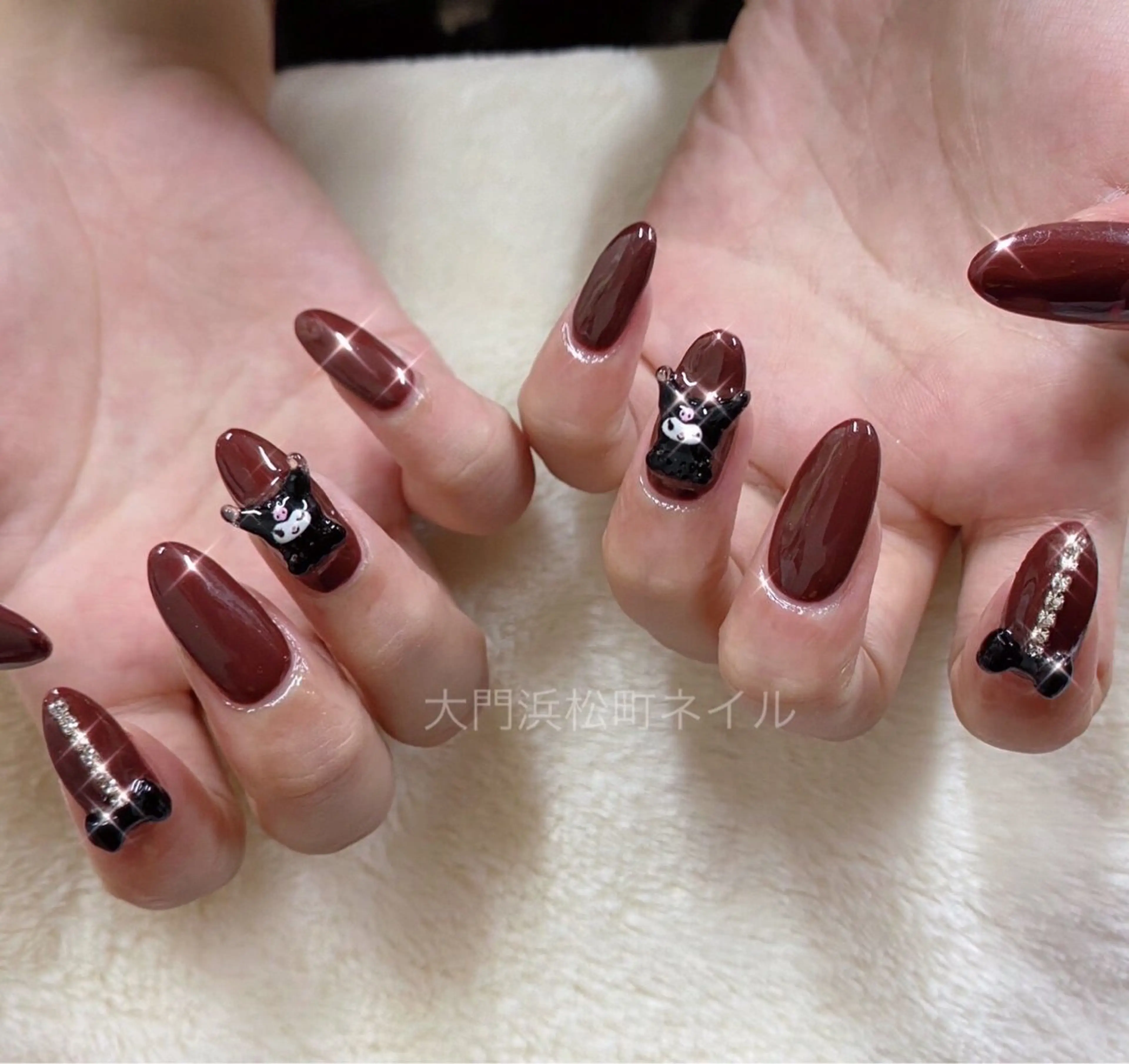ネイル フレンチネイル ガラスフレンチ マグネットネイル マグネットフレンチ ミラーネイル 大門浜松町 ネイルのネイルデザイン