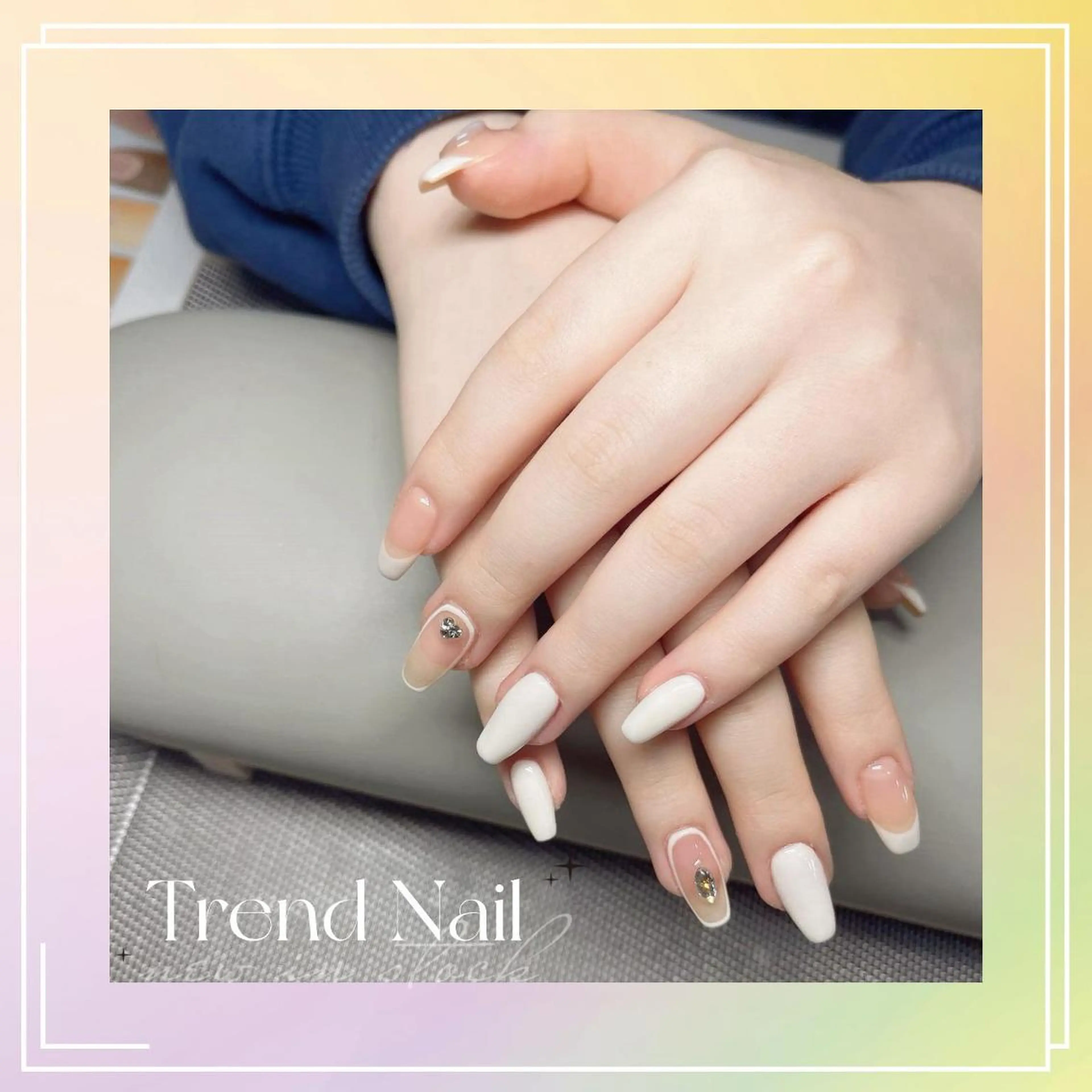 ★HAND 【スカルプ】長さ出し 4本デザイン or カレーベースフレンチの写真