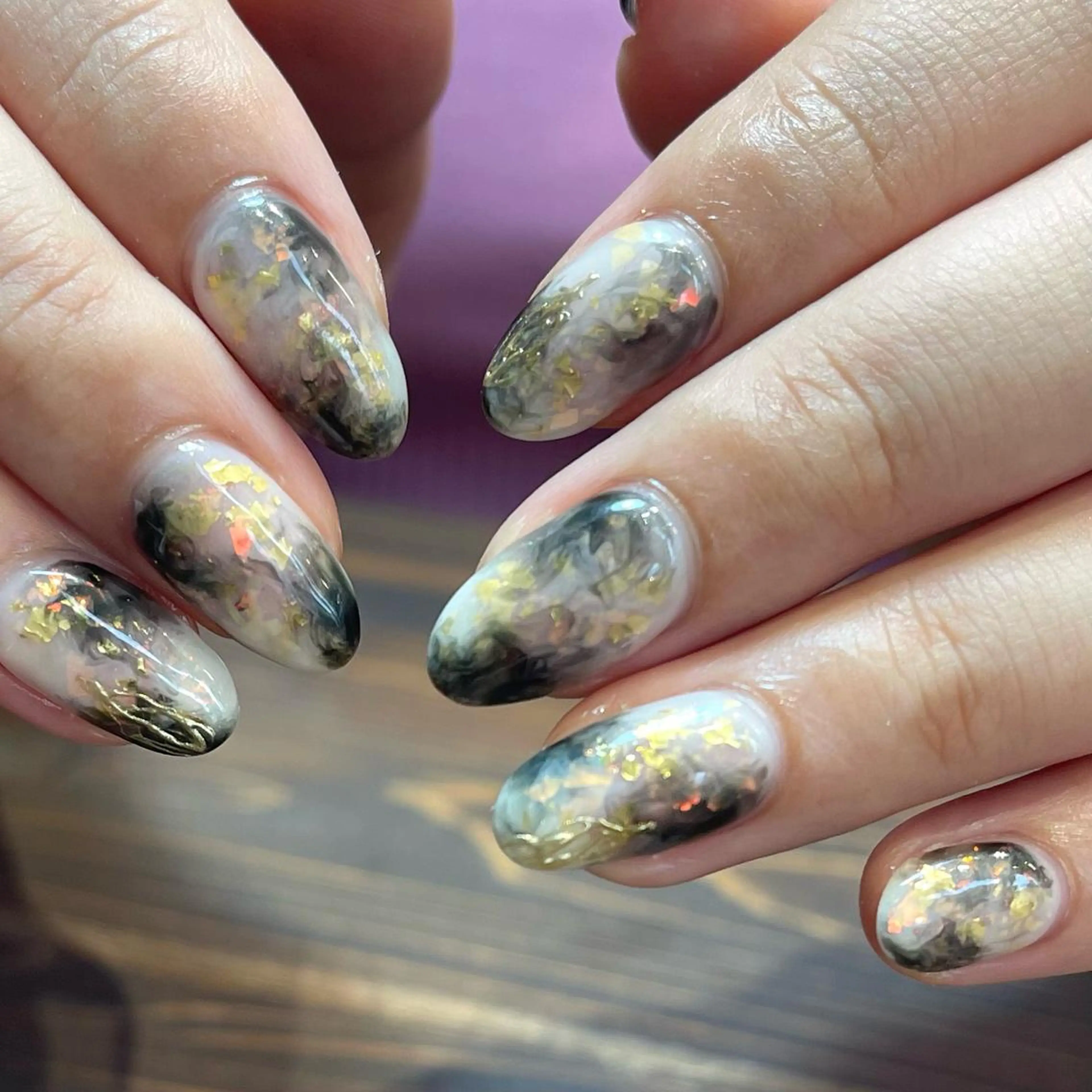 ネイル アートネイル ジェルネイル ニュアンスネイル オフィスネイル シンプルネイル ハンドネイル kinjo yuaのネイルデザイン