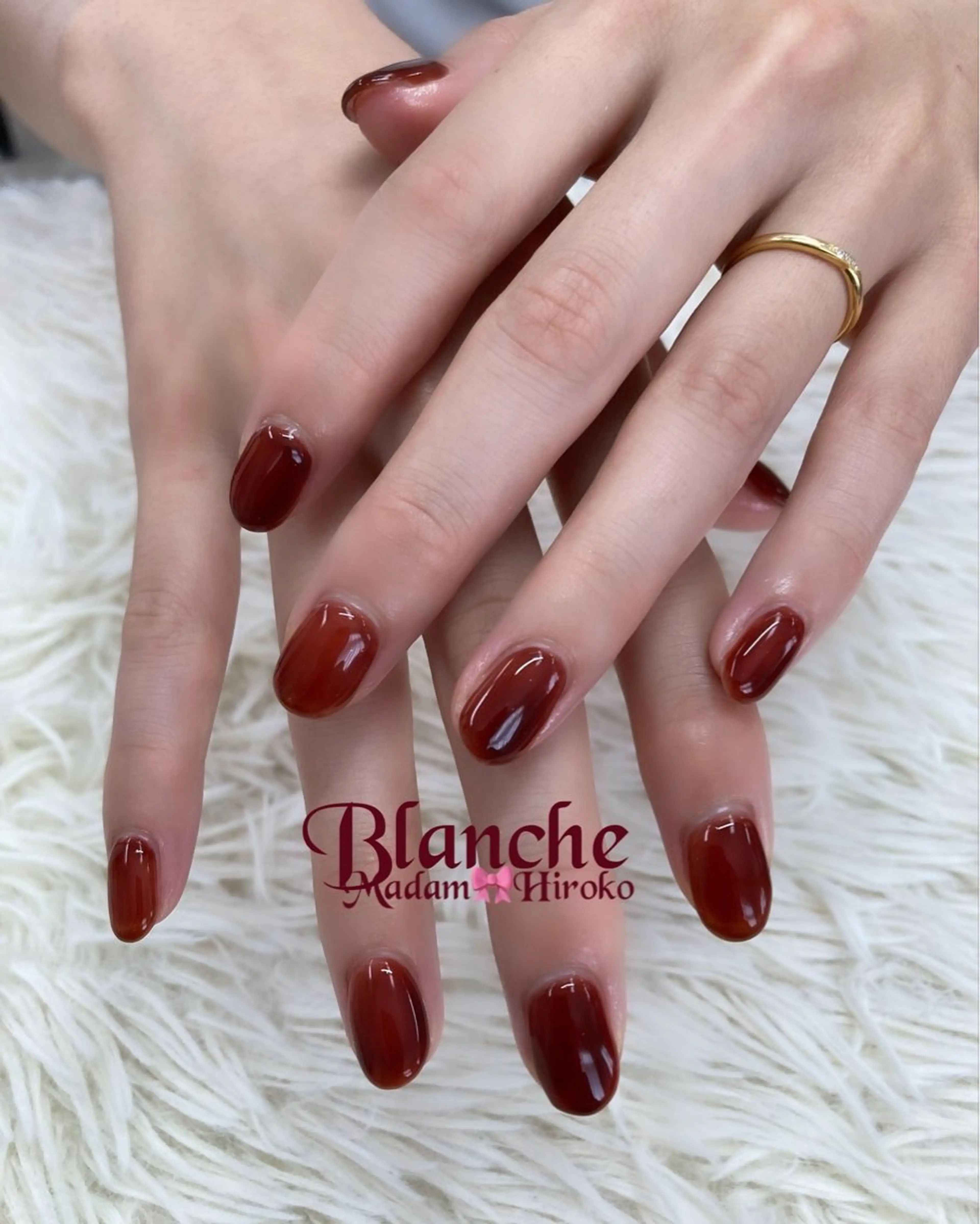 ネイル ボルドー ニュアンスネイル Lianネイル 寛子Lianのネイルデザイン