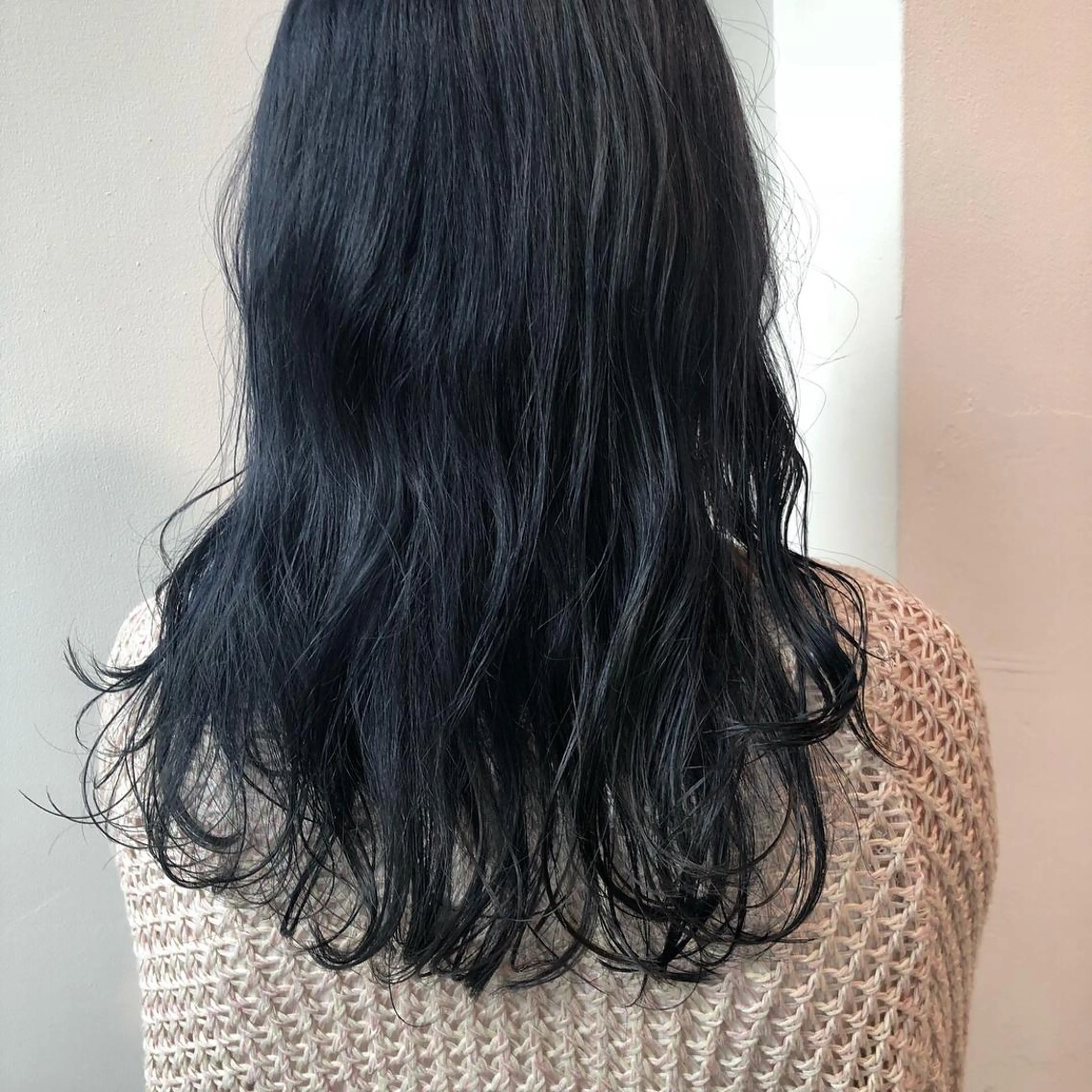 ミディアム カラー ネイビーカラー ヘアカラー トリートメント ヘアセット ❤️sai❤️ official❤️のヘアスタイル