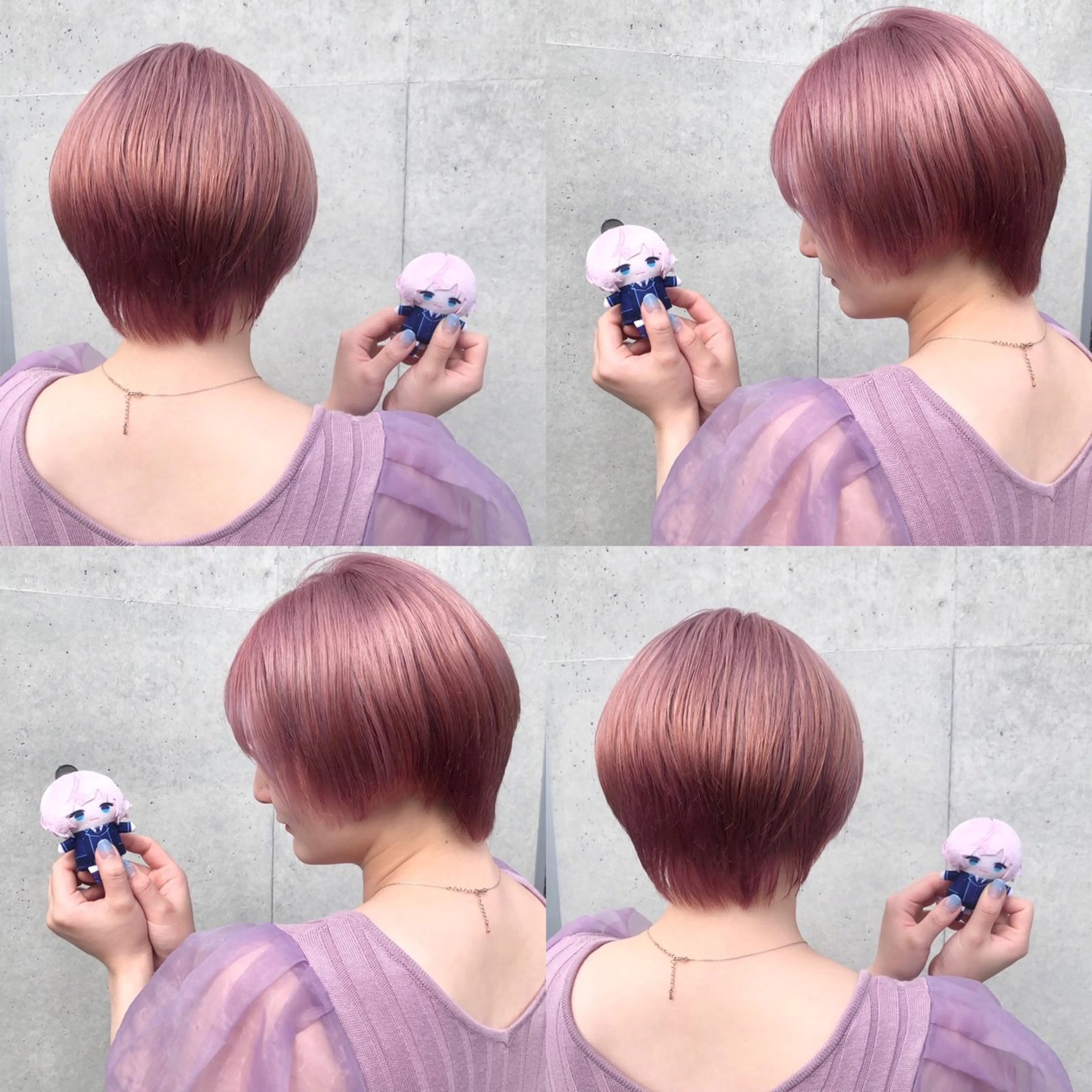 ショート カラー ブリーチ ハイトーンカラー ピンクカラー 推しカラー✨ オタク美容師ユウカのヘアスタイル