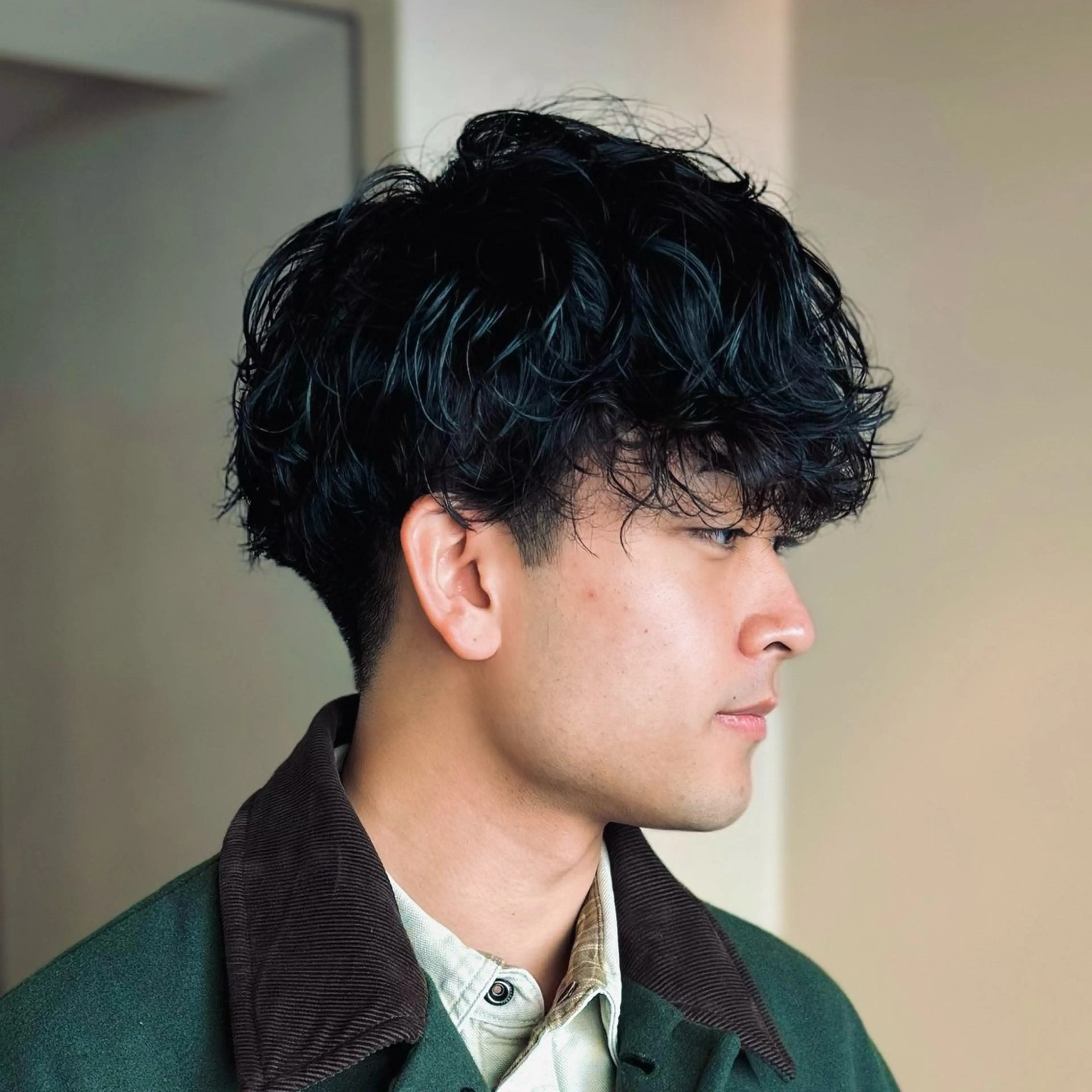 パーマ メンズ スパイキーショート 大人パーマ 丸山のヘアスタイル