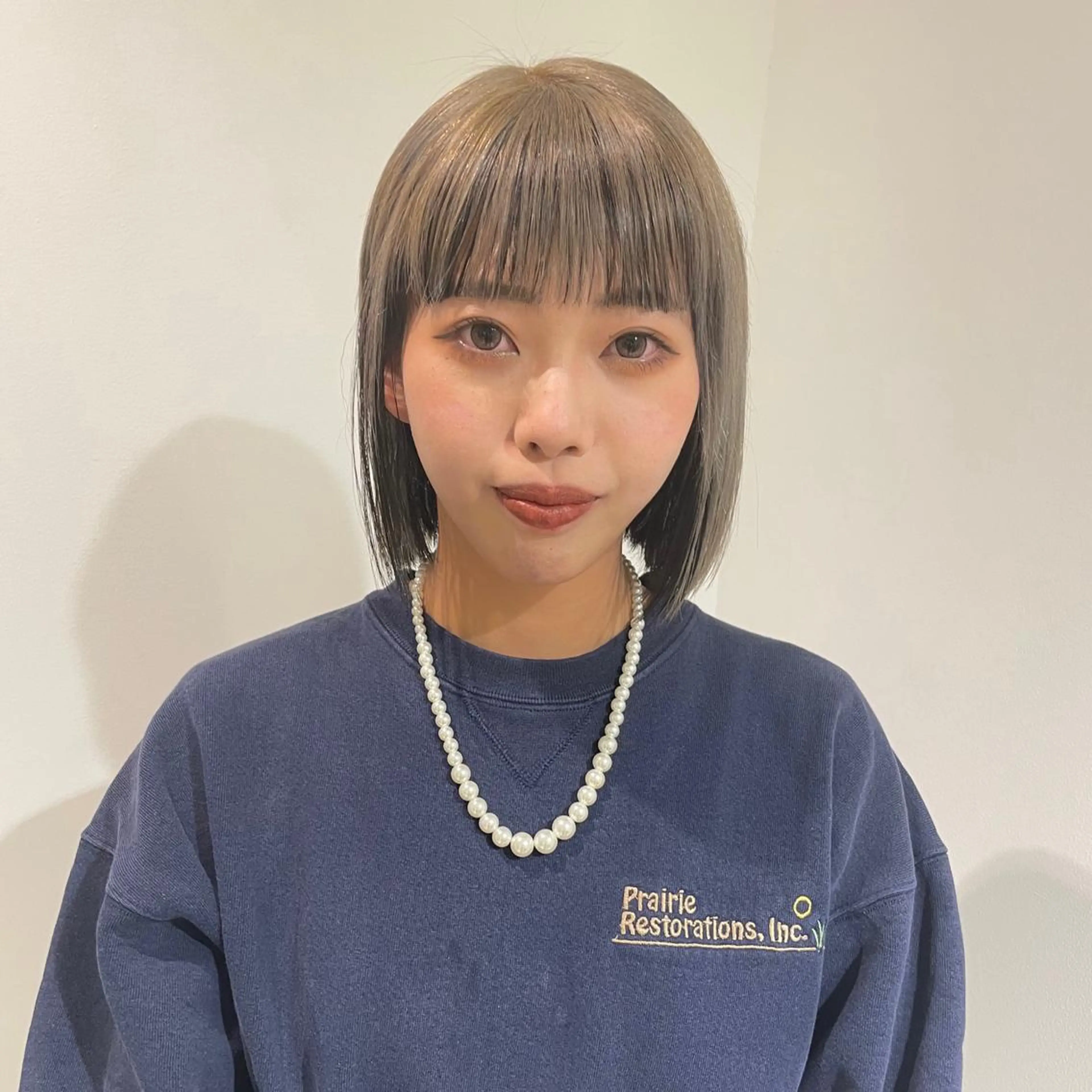 ミディアム カラー ミディアムパーマ ブリーチ ケアブリーチ ダブルカラー ハイライトカラー ブリーチ/レイヤー 🌻Mutsumiのヘアスタイル