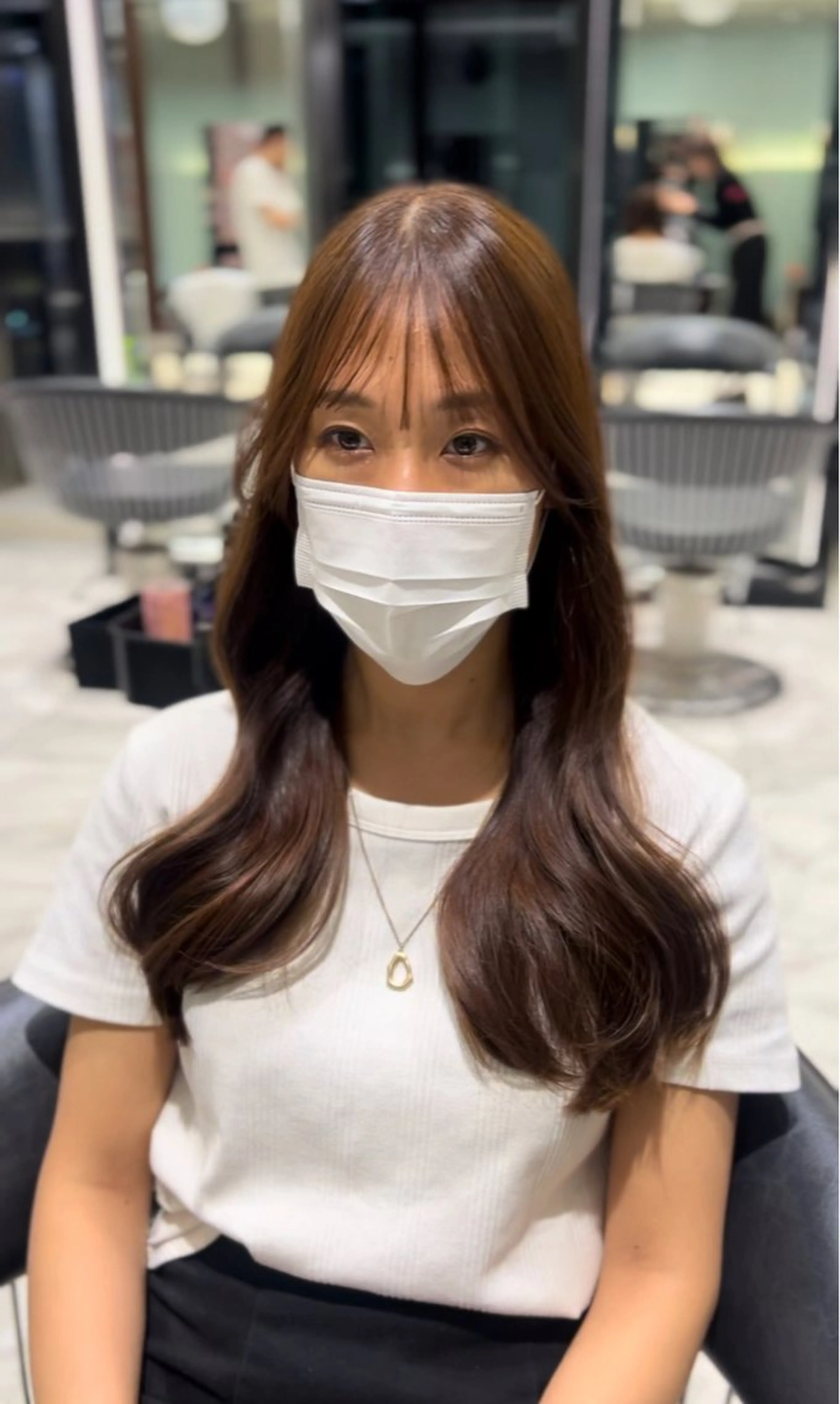 ロング カラー ヘアアレンジ トリートメント 顔周り/透明感 🤍銀座RINOSEのヘアスタイル