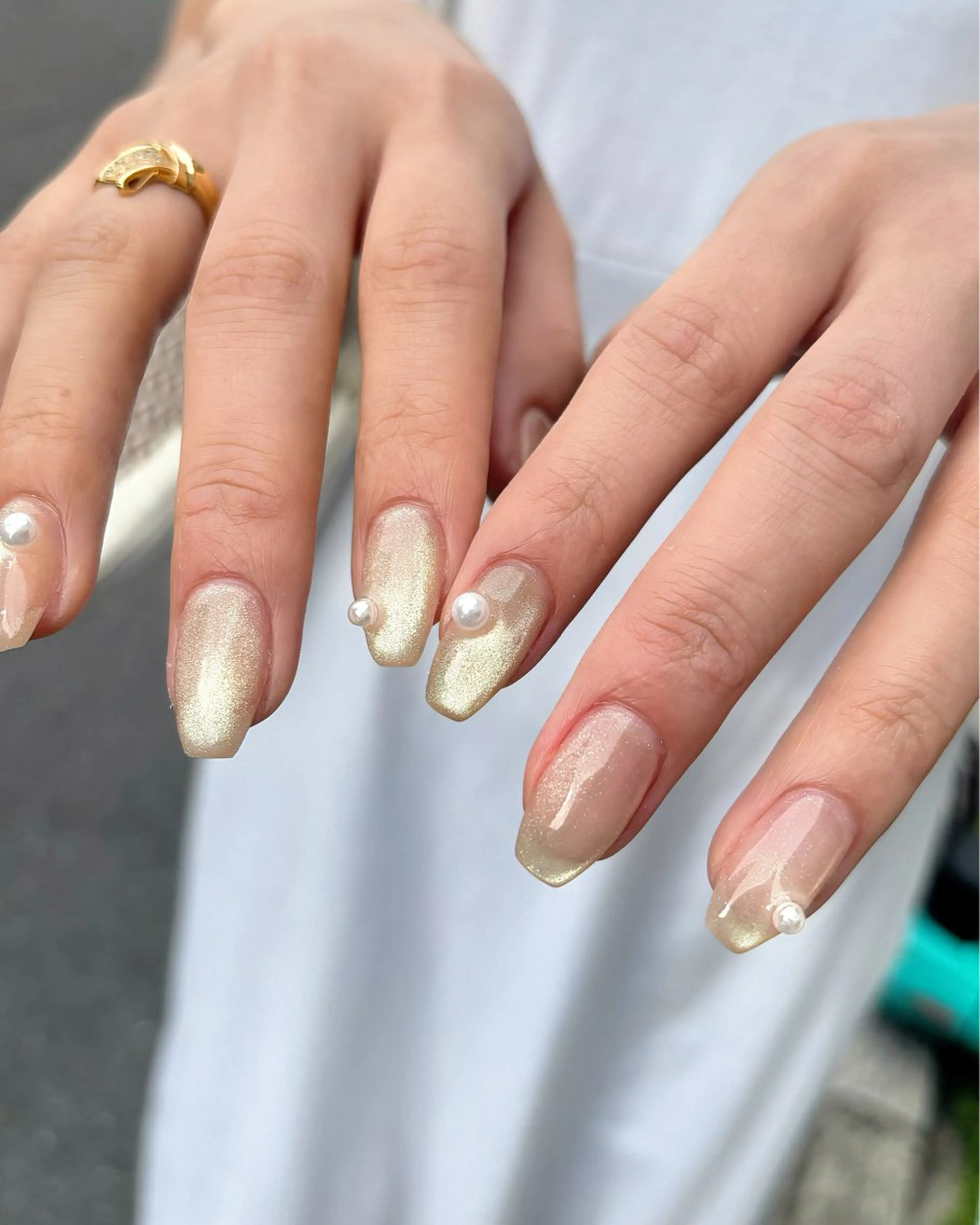 ネイル フレンチネイル マグネットネイル ピンク ワンホンネイル ハンドネイル ハンドケア 🫧OPELIA NAIL渋谷🫧のネイルデザイン